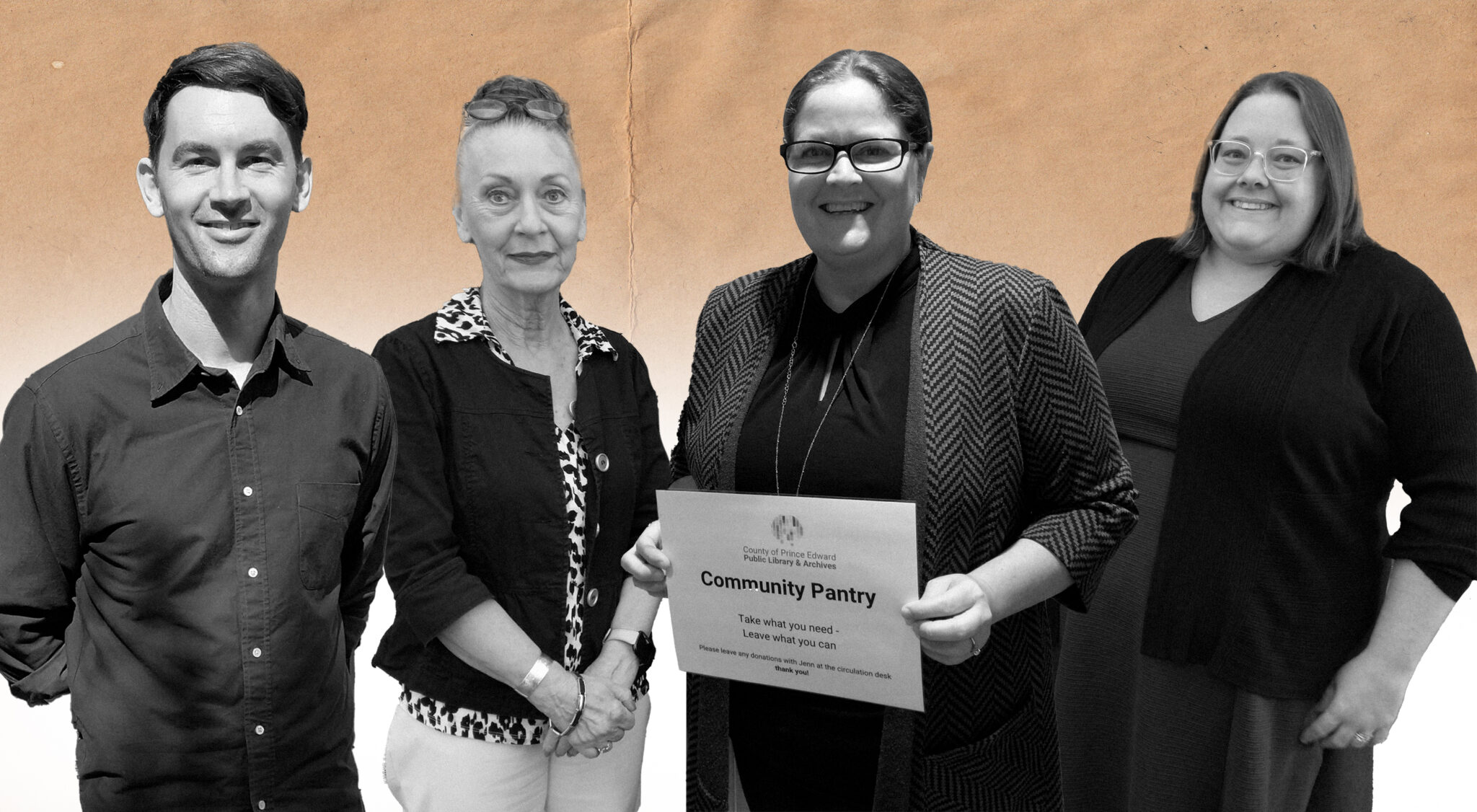 <p>MEMBERS OF THE PEC LIBRARY TEAM Adam Cavanaugh, Barbara Sweet, Jennifer Kingma and Liz Zylstra. (Gazette Staff)</p>
