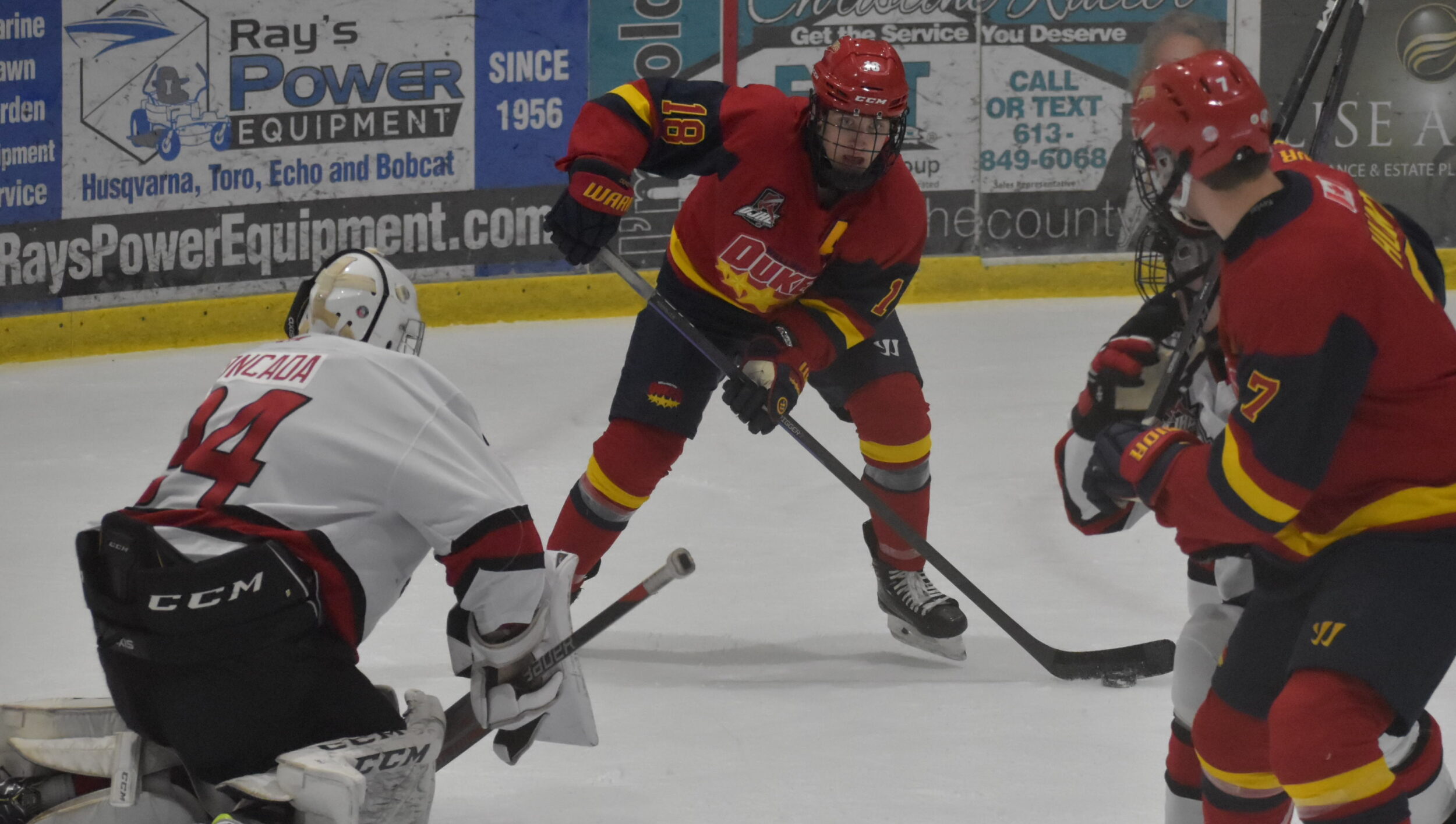 <p>Wellington Duke Cory Jewitt had two goals in his club’s 4-1 win over North York on Sunday. (Jason Parks/Gazette Staff)</p>
