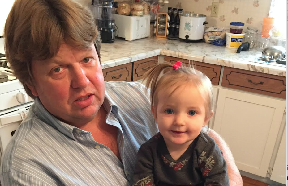 <p>Amelia Struthers with her late grandfather Paul Moore .(Submitted Photo)</p>
