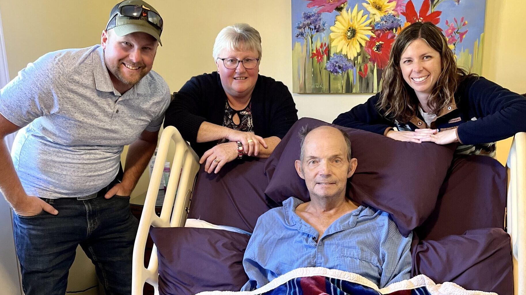 <p>The late John Baitley surrounded by his son Curtis, wife Kathy and daughter Melissa. (Submitted Photo)</p>
