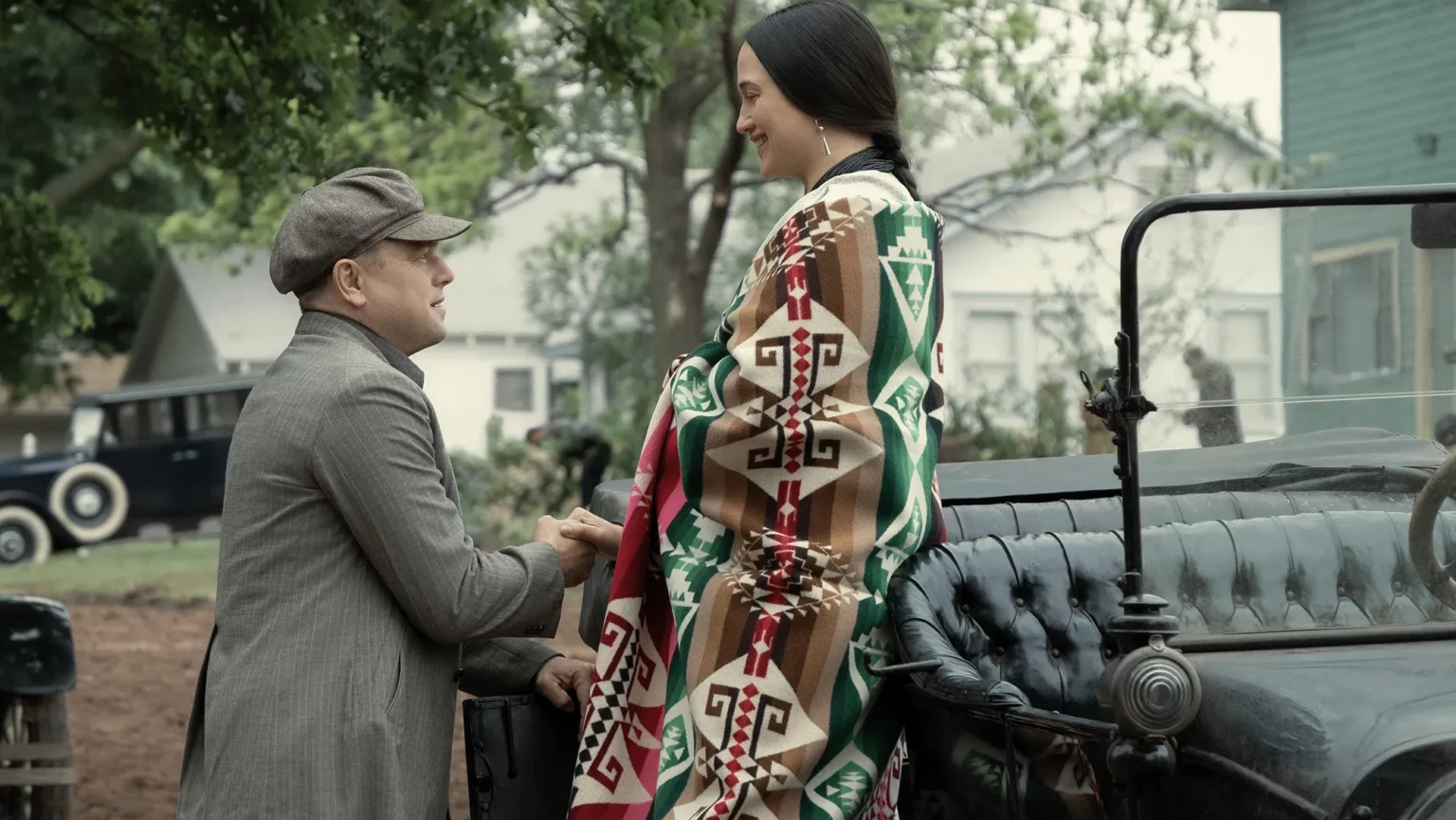 <p>Leonardo diCaprio and Lilly Gladstone in Martin Scoresese’s historical drama Killers of the Flower Moon appearing that The Regent Theatre this week. (Paramount Pictures)</p>
