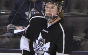 <p>Jess Jones at the 2017 CWHL All Star game. (Jess Bazal/CWHL photo)</p>
