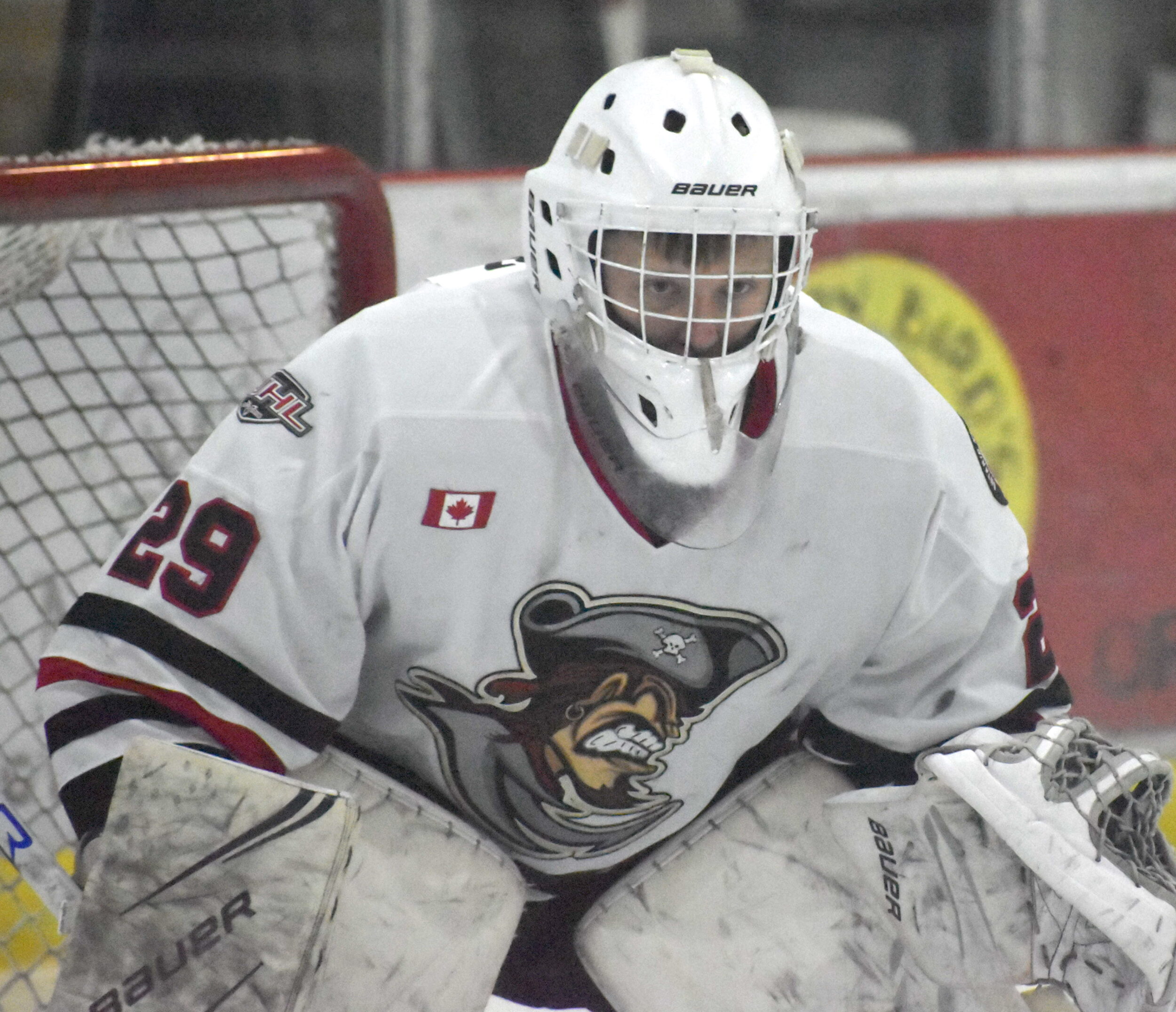 <p>Picton Pirates goalie Ethan Schwarz posted back-to-back wins this weekend. (Jason Parks/Gazette Staff)</p>

