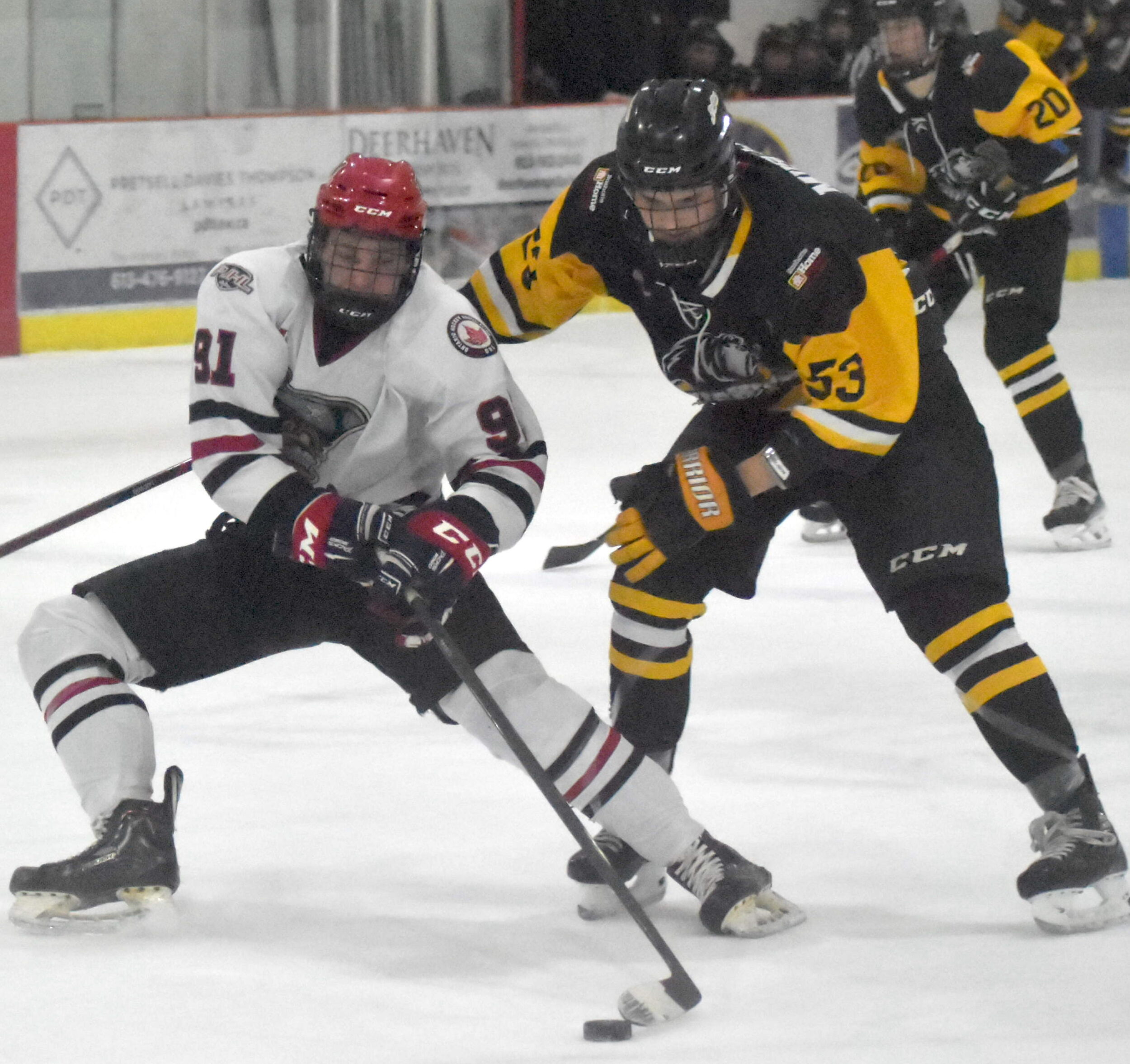 <p>Picton’s Aiden Treverton had four helpers in his club’s 6-0 win over Campbellford on Saturday. (Jason Parks/Gazette Staff)</p>
