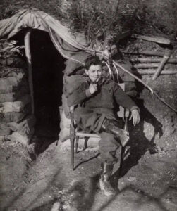 <p>Farley Mowat in Italy, 1943</p>
