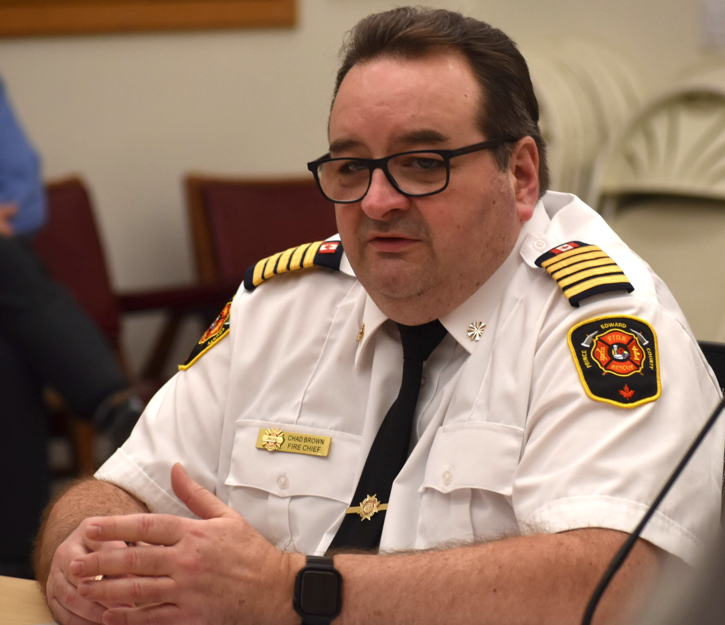 <p>Former Prince Edward County Fire & Rescue Chief Chad Brown. (Jason Parks/Gazette Staff)</p>
