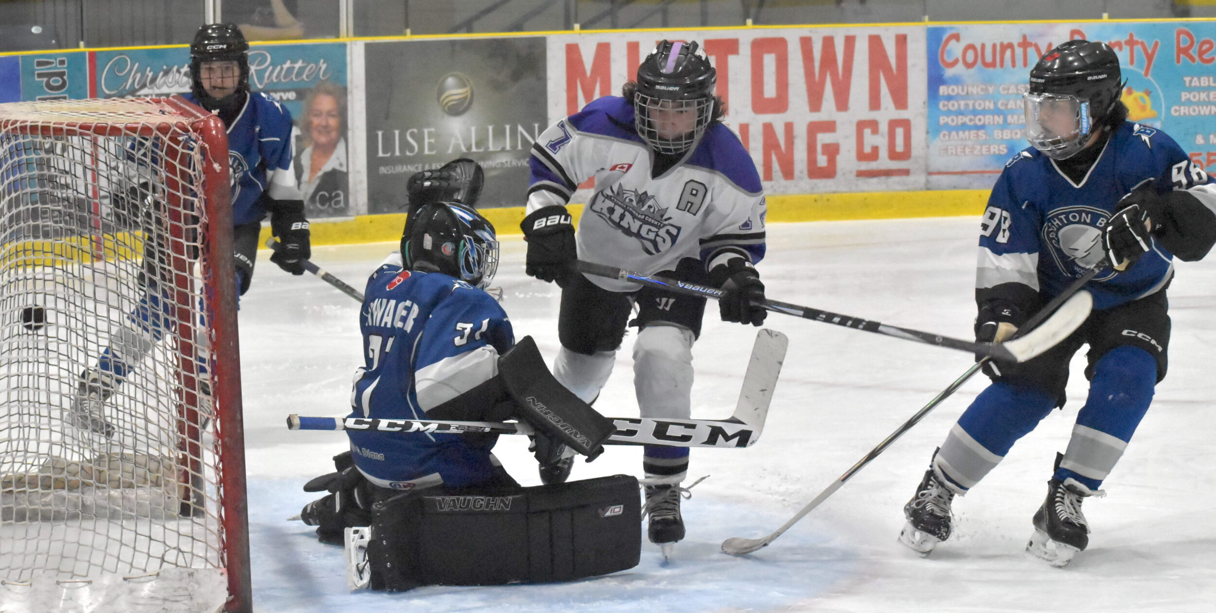 <p>U13 Terra Vista Kings forward Antonio Auciello scores late in the third period to seal his team’s 4-3 win Sunday March 9. (Jason Parks/Gazette Staff)</p>
