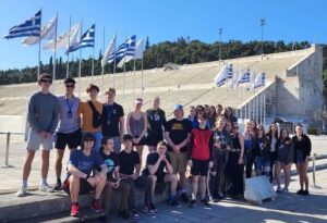 <p>PECI students visit the ancient Olympic Stadium at Olympia. (Supplied Photo)</p>
