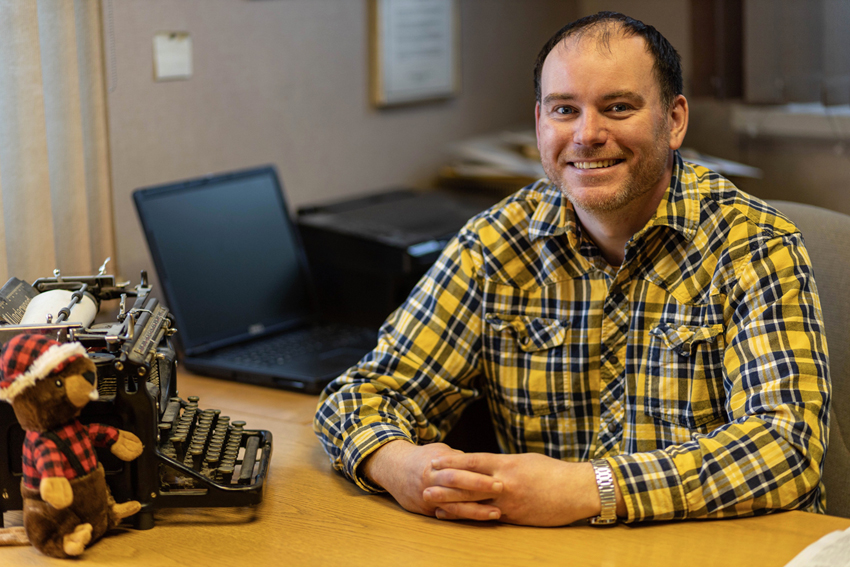 <p>Napanee Beaver publisher and editor Adam Prudhomme. (Jason Parks/Gazette Staff)</p>
