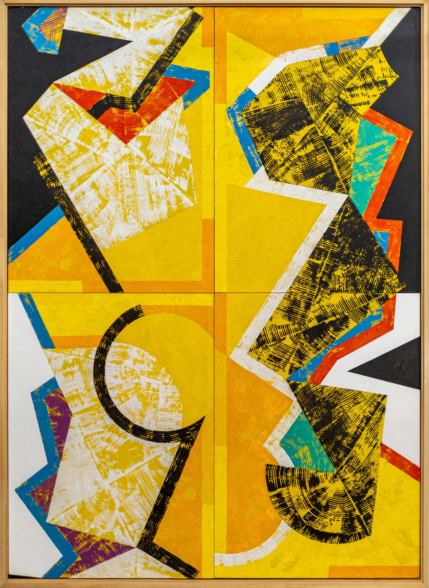 <p>Yvonne Lammerich, Current Split, acrylic on board, 1985. (Photo courtesy of Oeno Gallery)</p>

