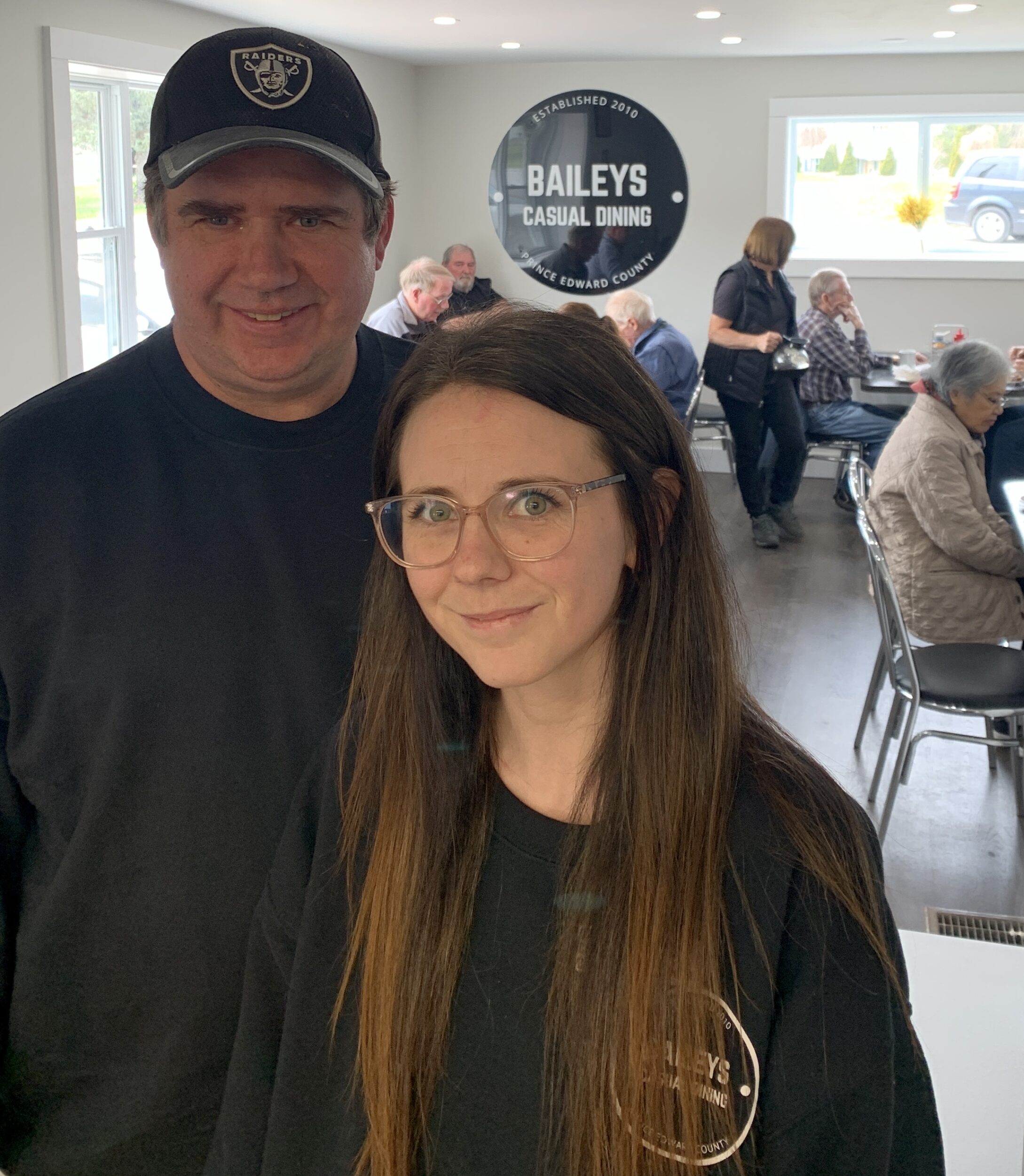 <p>The father-daughter duo behind Bailey’s Casual Dining, Scott and Tara Brindley. (Jason Parks/Gazette Staff)</p>
