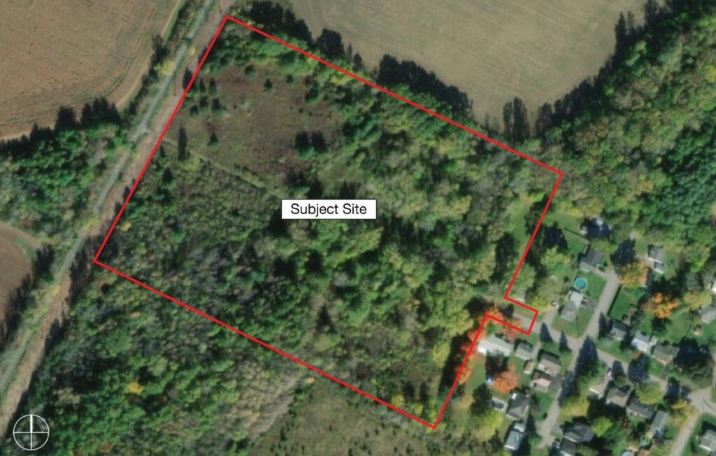 <p>Subject lands for the proposed Fawcettville expansion. (Photo Supplied)</p>
