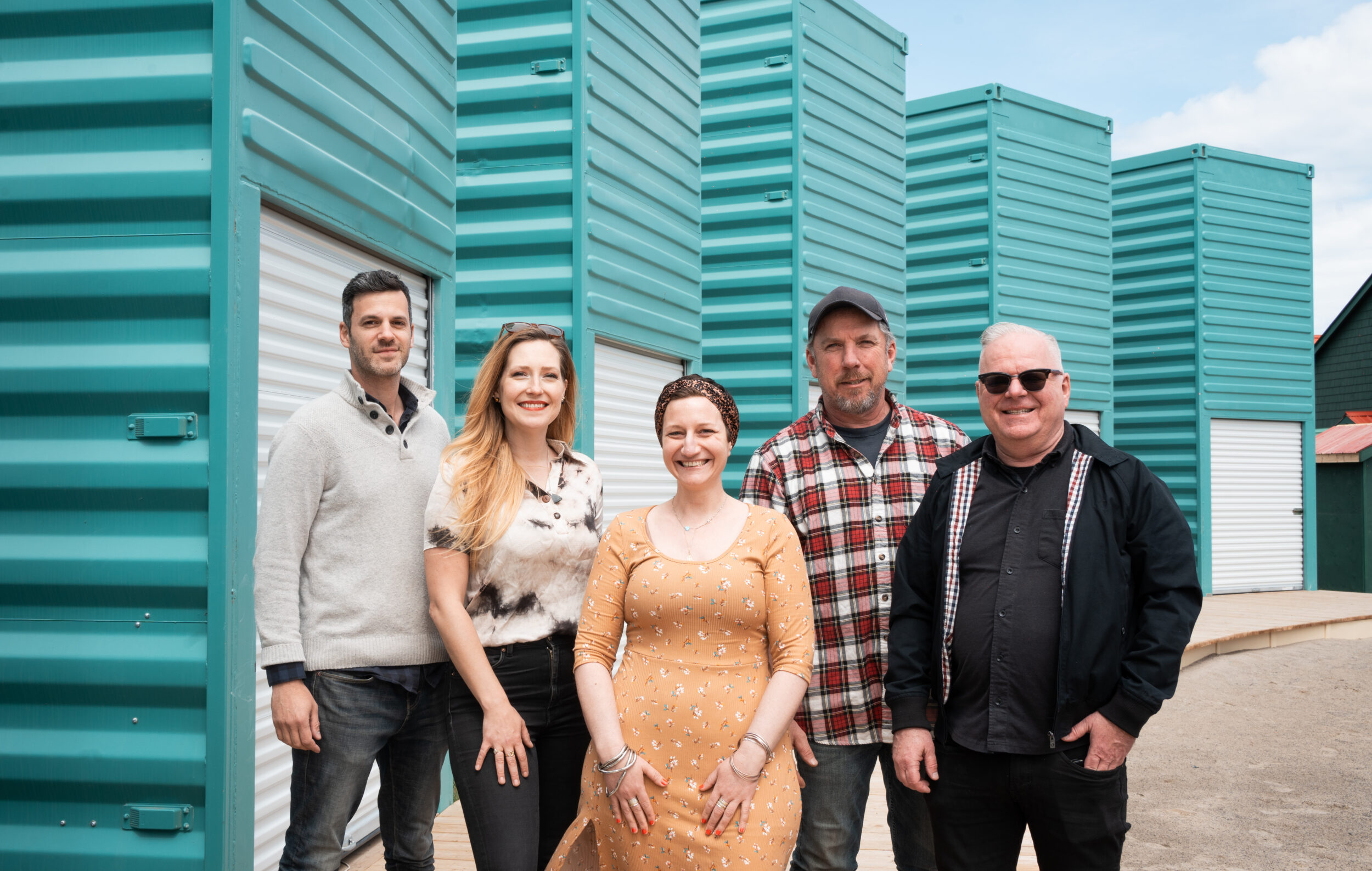 <p>Pictured (L to R): Assaf Weisz, Chief Placemaking Officer; Jessica Pelchat, Founder & CEO, Wild Child Regeneration (landscape designer for The Commissary); Hadas Brajtman, Head of  Food + Beverage at Base31; Rob Clark, Director Capital Projects at Base31; Tim Jones, CEO of Base31 (Photo: Burak Özsoy)</p>
