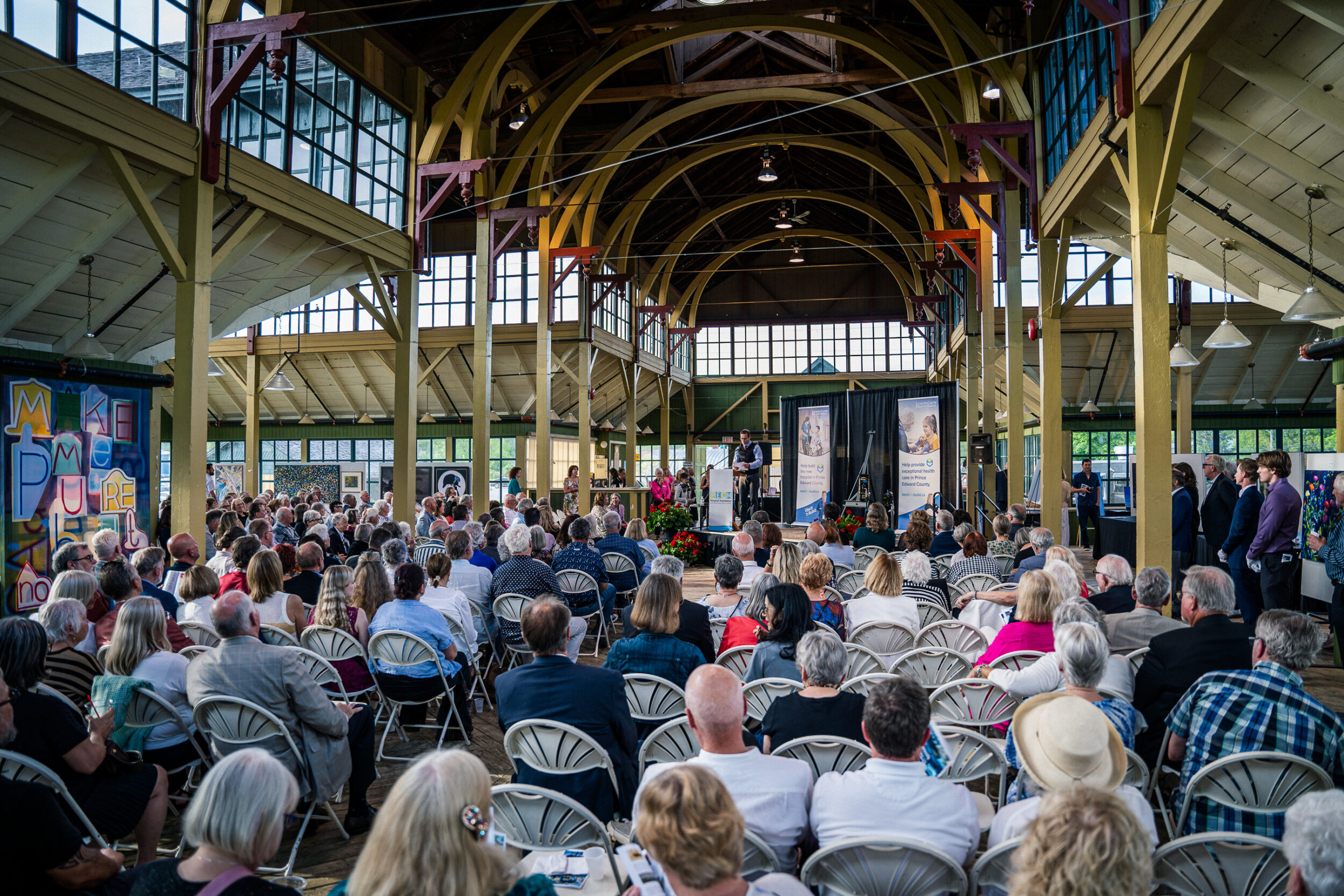 <p>Packed Bid for the Build Fundraiser at the Crystal Palace June 3. (Photo: Logan Somers)</p>
