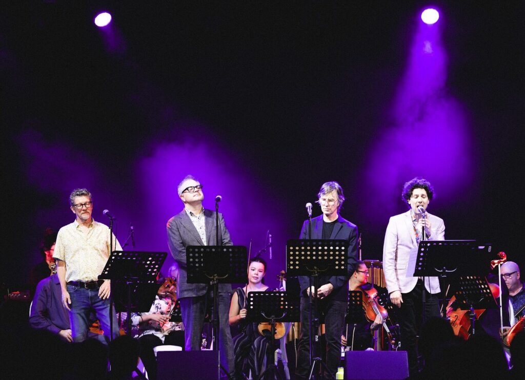 <p>The Art of Time Ensemble, featuring Andy Maize, Steven Page, Chris Murphy, and Jeremy Fisher (Photo: Logan Somers)</p>
