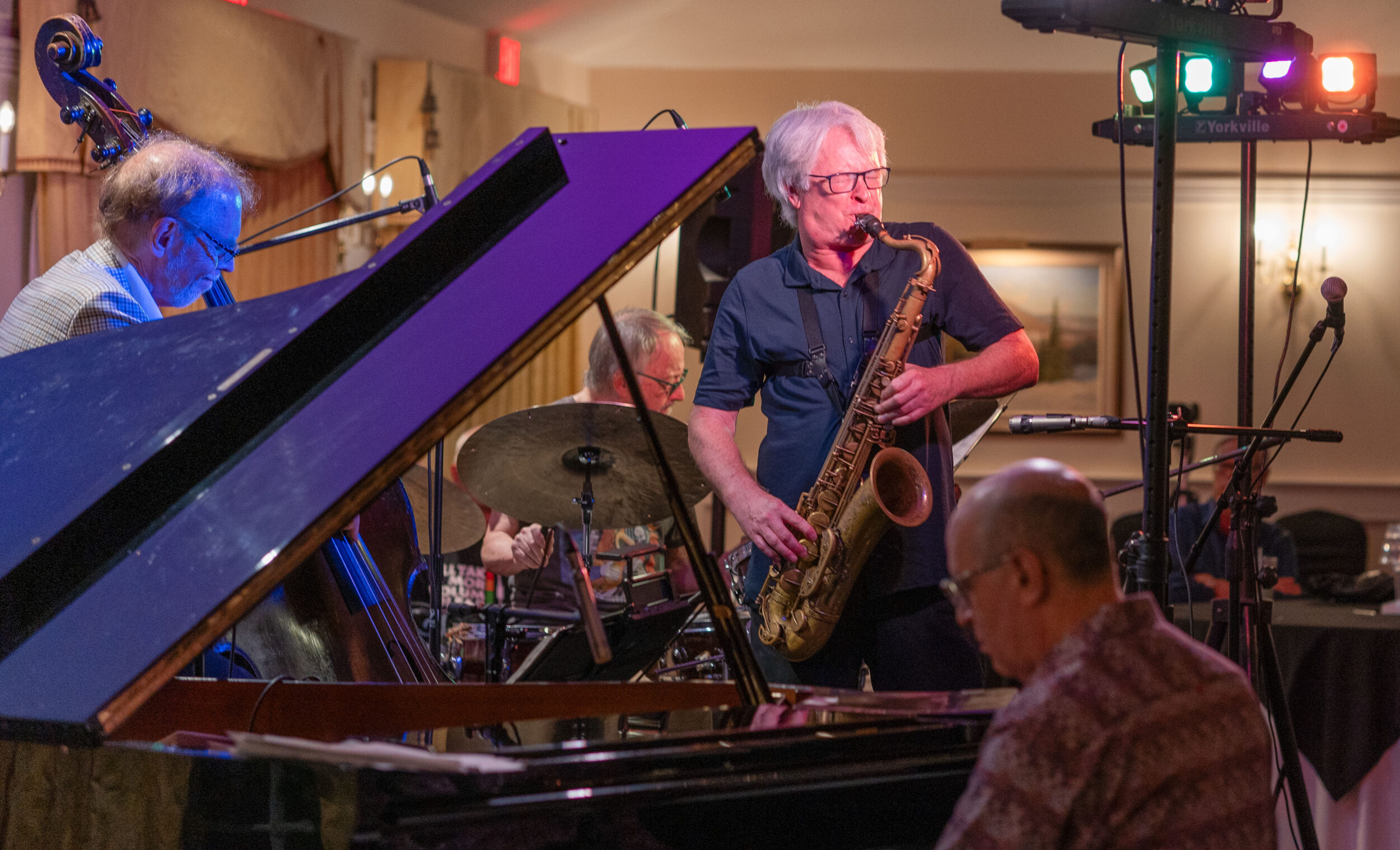 <p>The Mike Murley-Mark Eisenman Quartet at Waring Hall (Photo: Brian Legere)</p>
