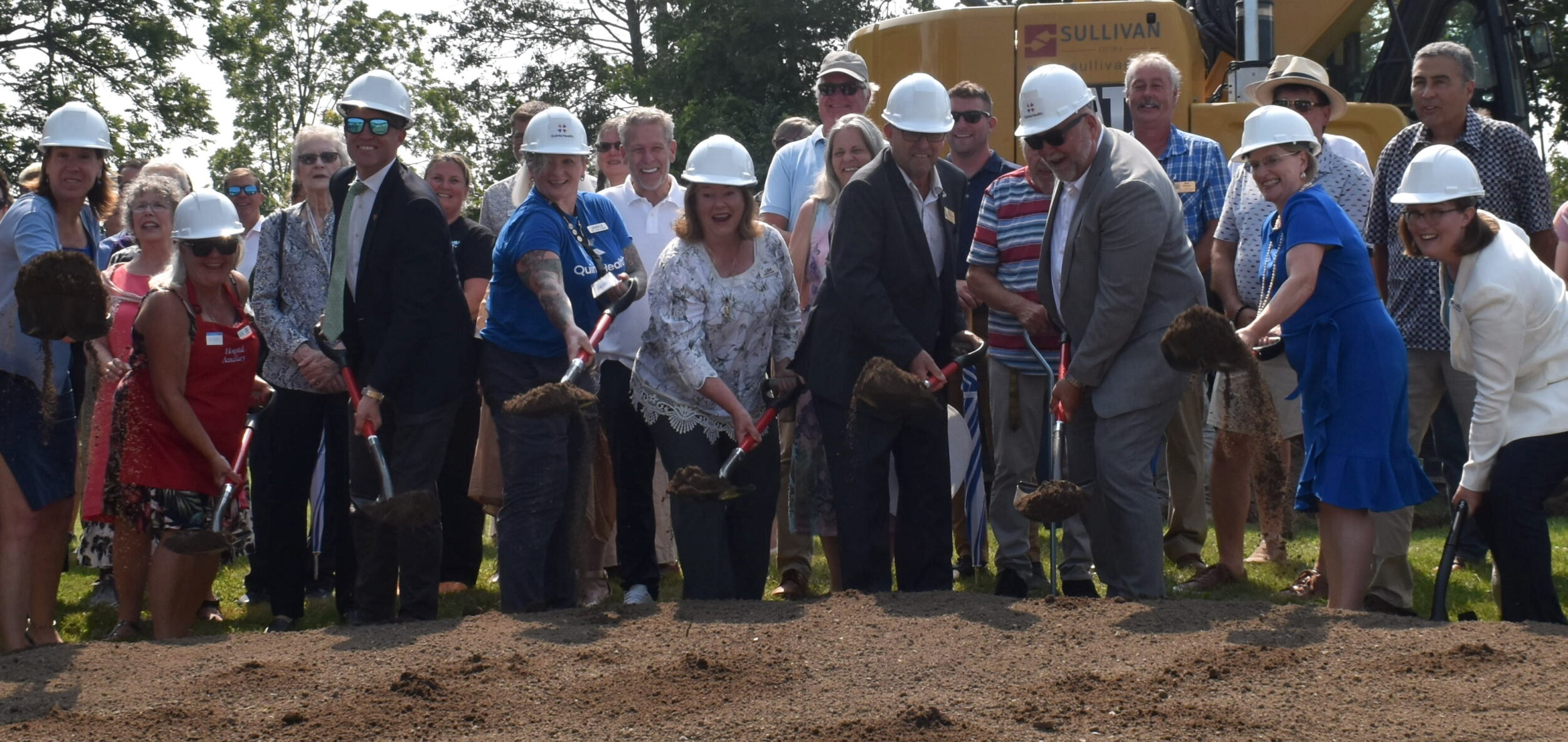 <p>It was all smiles as ground for the new hospital was broken Thursday. (Jason Parks/Gazette Staff) </p>
