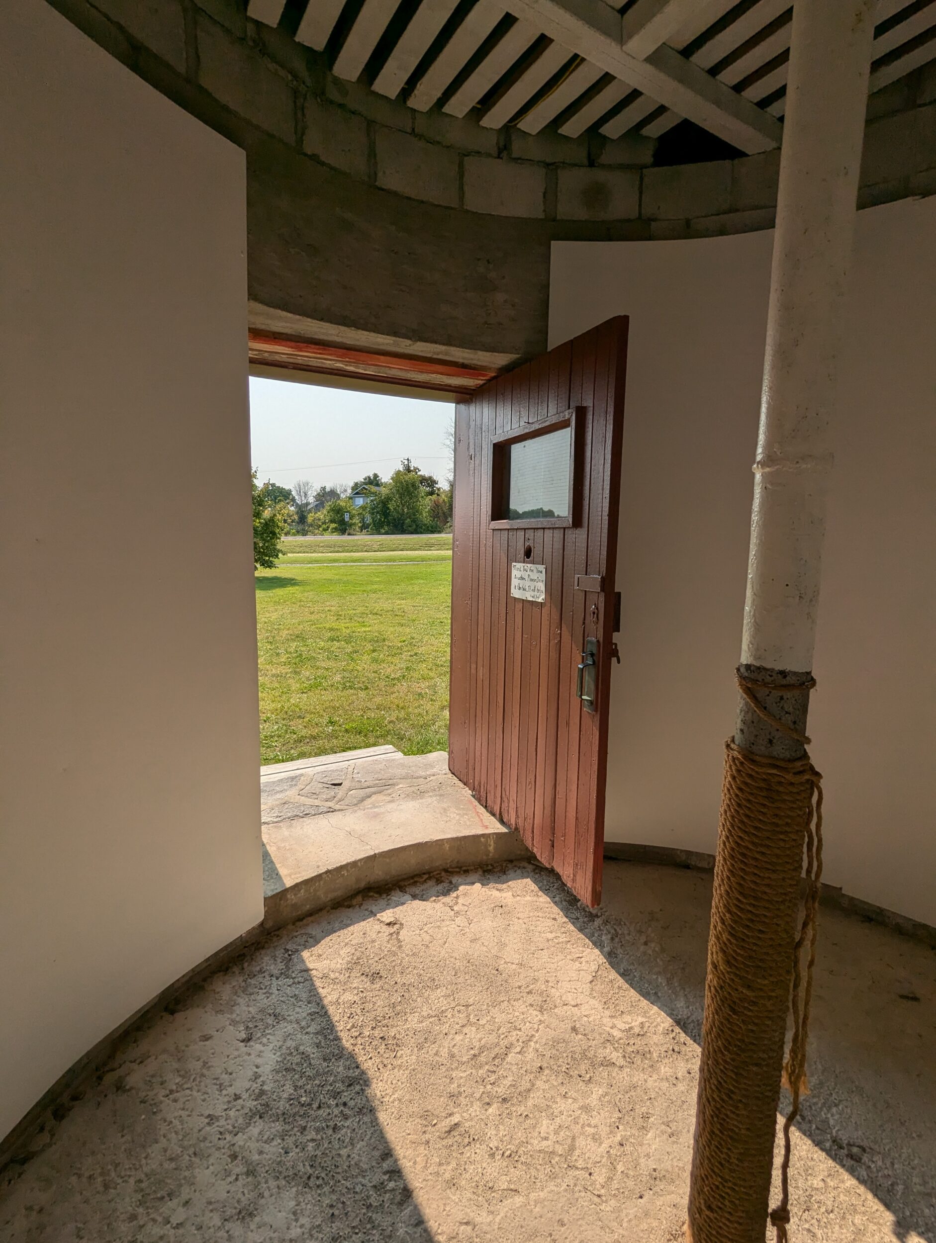 <p>Interior of False Ducks Lighthouse, under renovation (Photo: Jessica Chase)</p>
