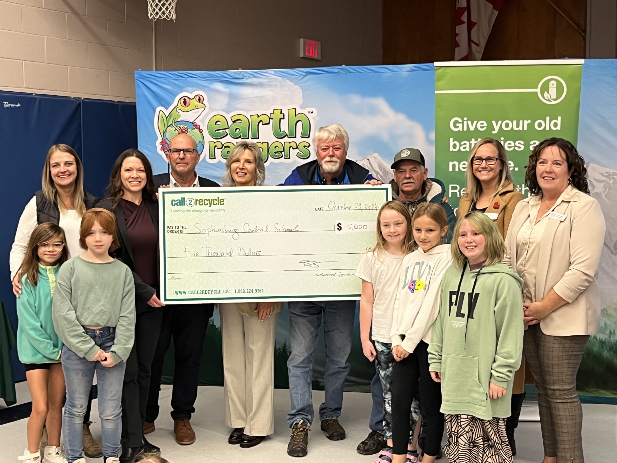 <p>Sophiasburgh Central School collected 821 kg of used batteries this spring, tops amongst 89 elementary schools across Ontario. (Supplied Photo)</p>
