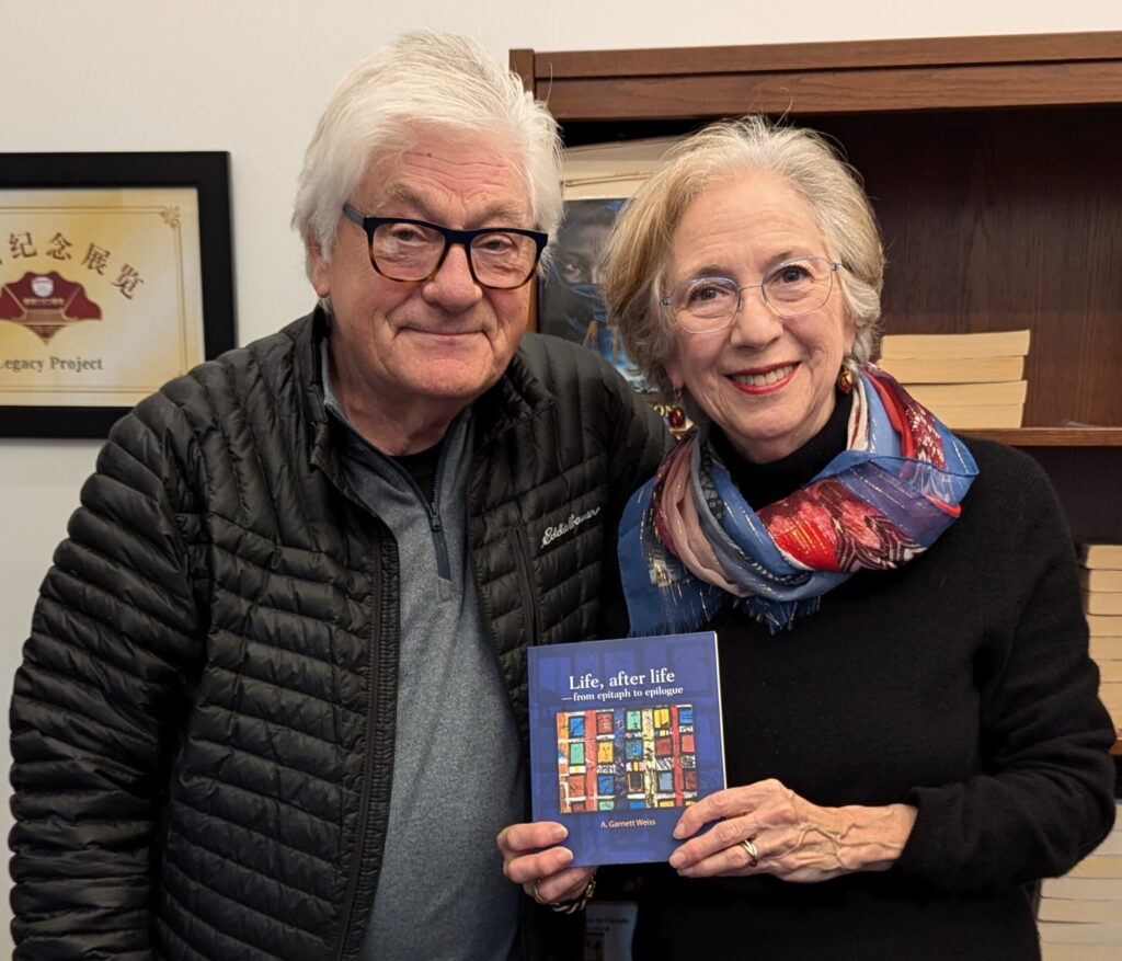 <p>Artist and cover illustrator Martin Soldat with poet JC Sulzenko (A. Garnett Weiss) at the Picton Public Library (Chris Fanning / Gazette Staff)</p>
