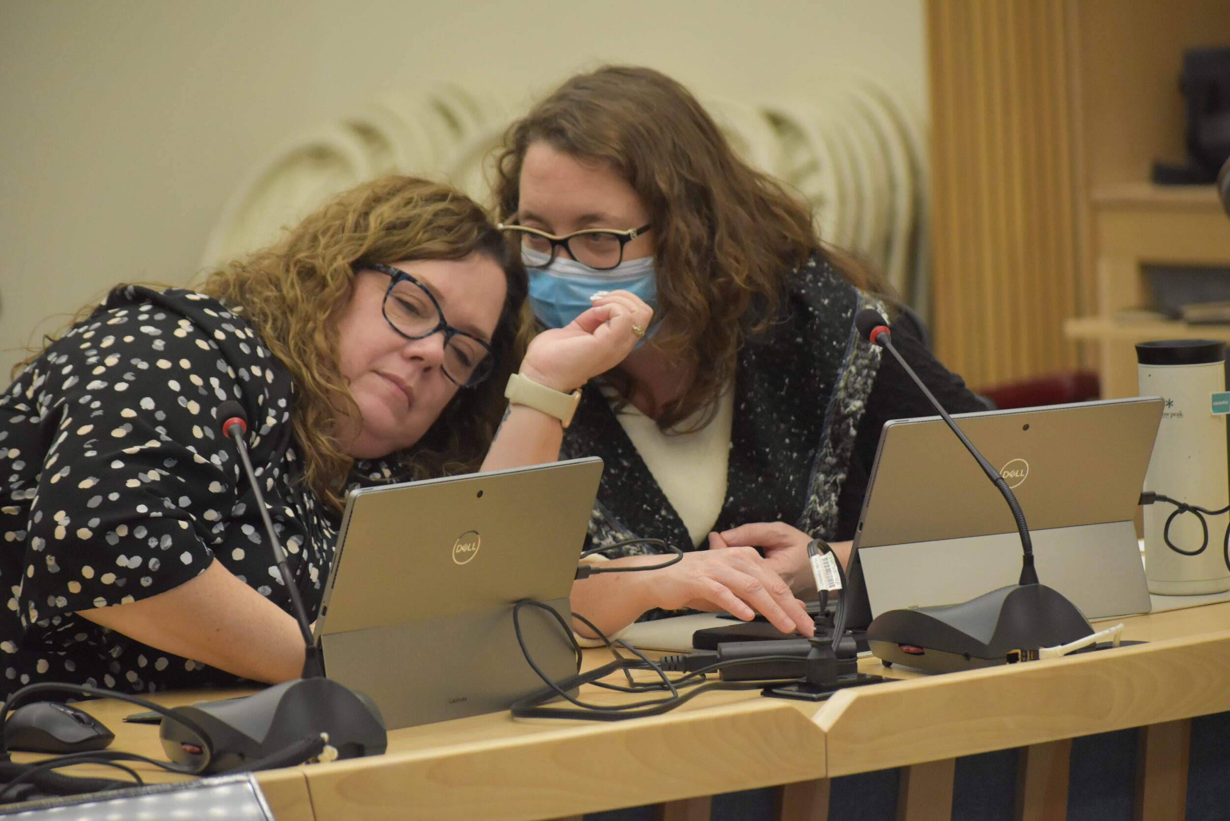 <p>Director of Finance Amanda Carter and CAO Marcia Wallace. (Jason Parks/Gazette Staff)</p>
