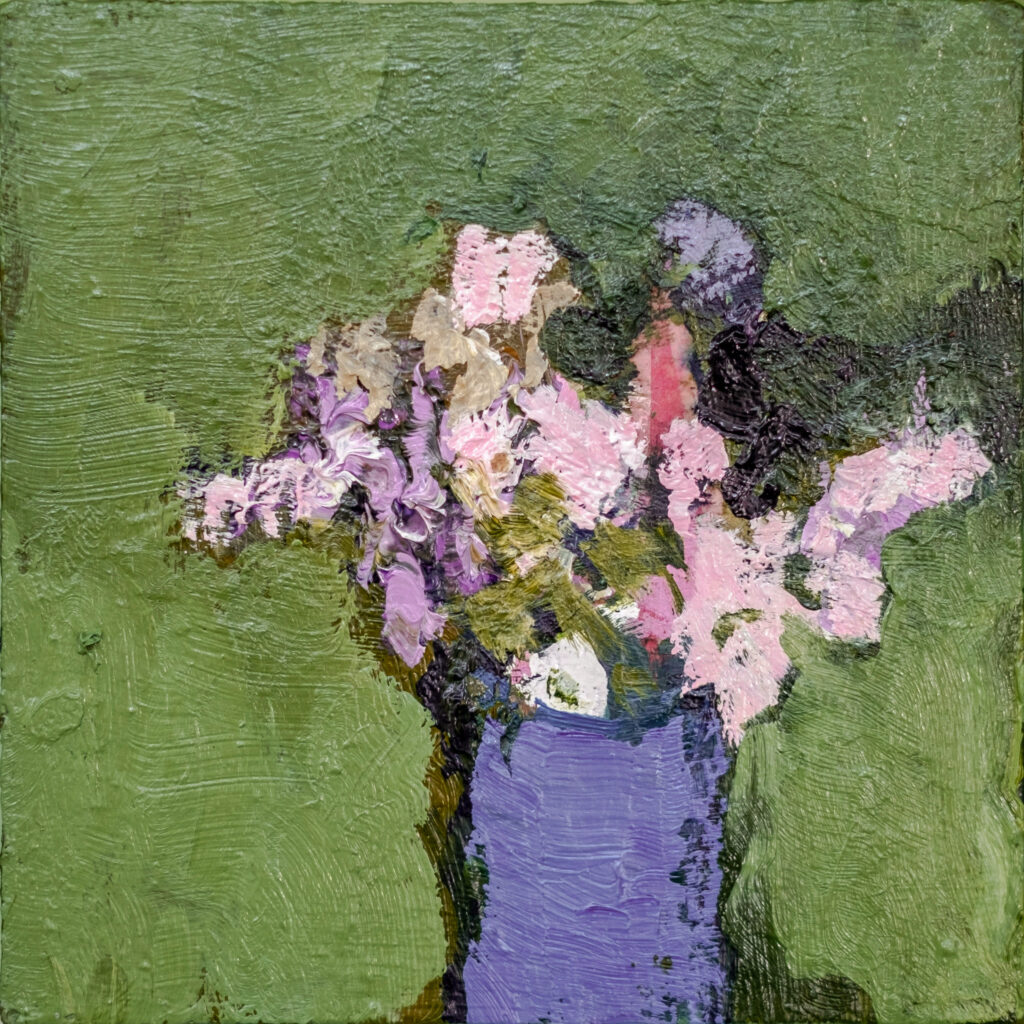 <p>Jennifer Hornyak, “Pink with White Flowers” (Photo: Courtesy Oeno Gallery)</p>
