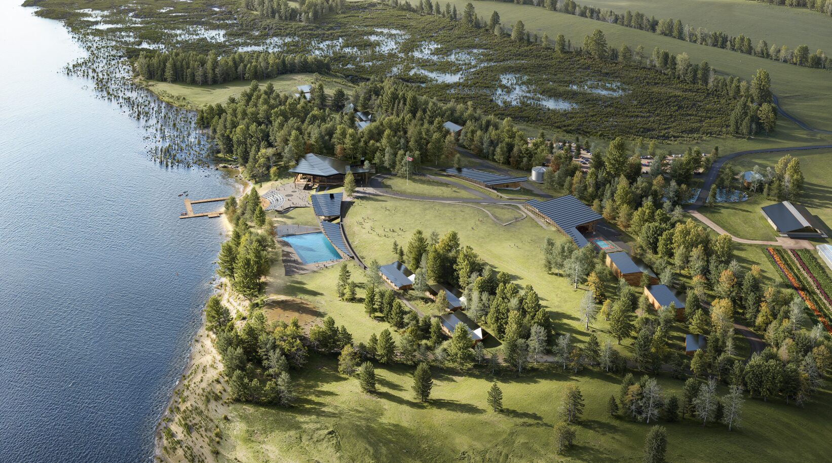 <p>An artist’s rendition of the proposed Campfire Circle Medical Camp on Wesley Acres road. (Ted Handy and Associates/Teeple Architects)</p>

