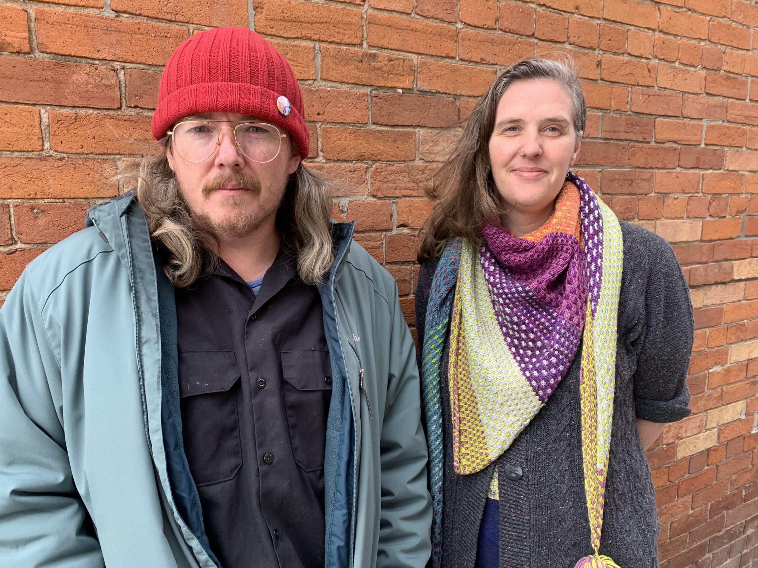 <p>Affordable housing advocates Alex Currie and Erynn Ahern. (Jason Parks/Gazette Staff) </p>
