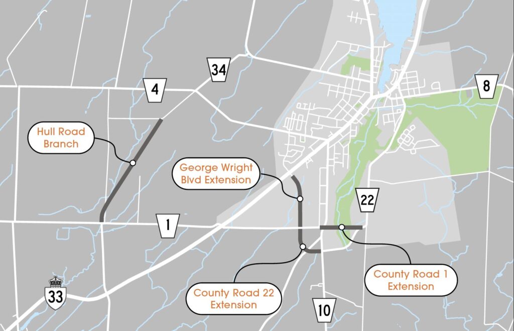 <p>The TMP proposed extensions for County Road 22 and for George Wright Boulevard.</p>
