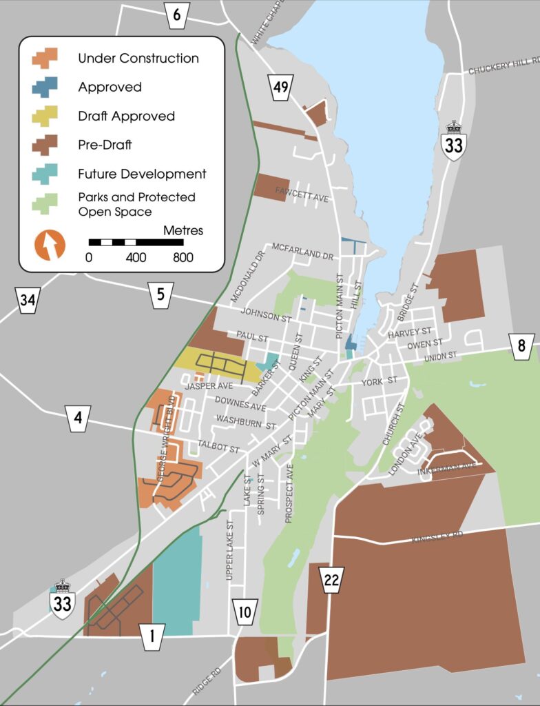 <p>Picton Allocated and Requested Residential Development, November 2023 (Transportation Master Plan Amendment)</p>
