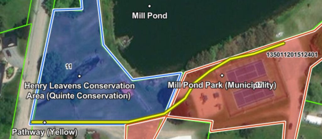 <p>Quinte Conservation is allowing the County to build a pathway across the Harry Leavens Conservation Area that will connect Mill Street with Millpond Park. (County of Prince Edward Image)</p>
