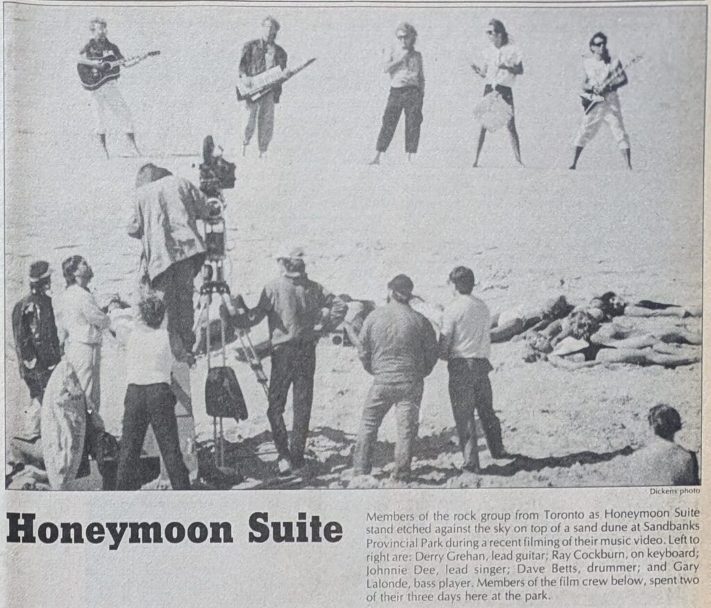 <p>Honeymoon Suite at Sandbanks, 1985 (Photo: Sue Dickens)</p>
