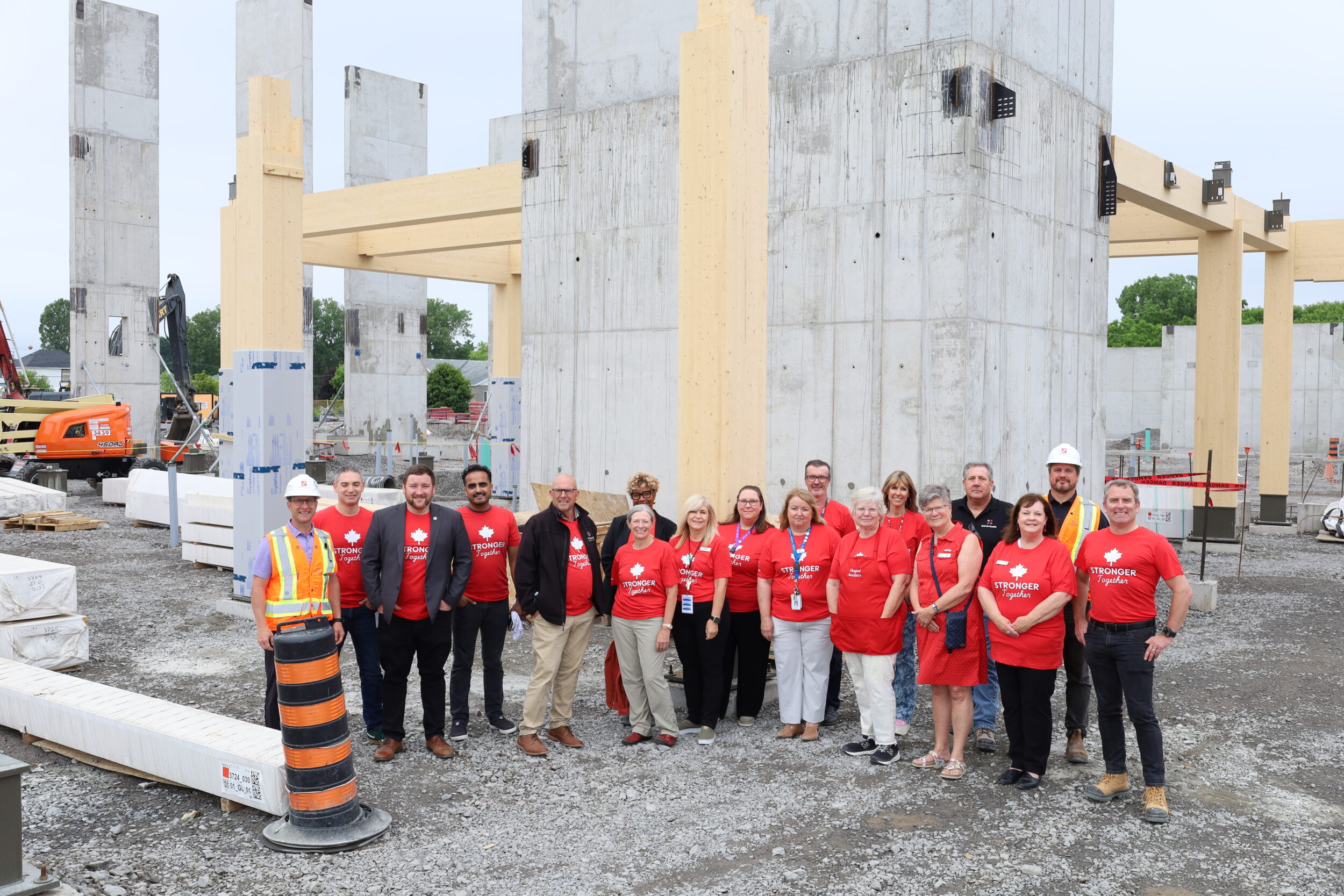 <p>Mass timber products from Northern Quebec arrived at the Prince Edward County Memorial Hospital construction site late last month. (Supplied Photo)</p>
