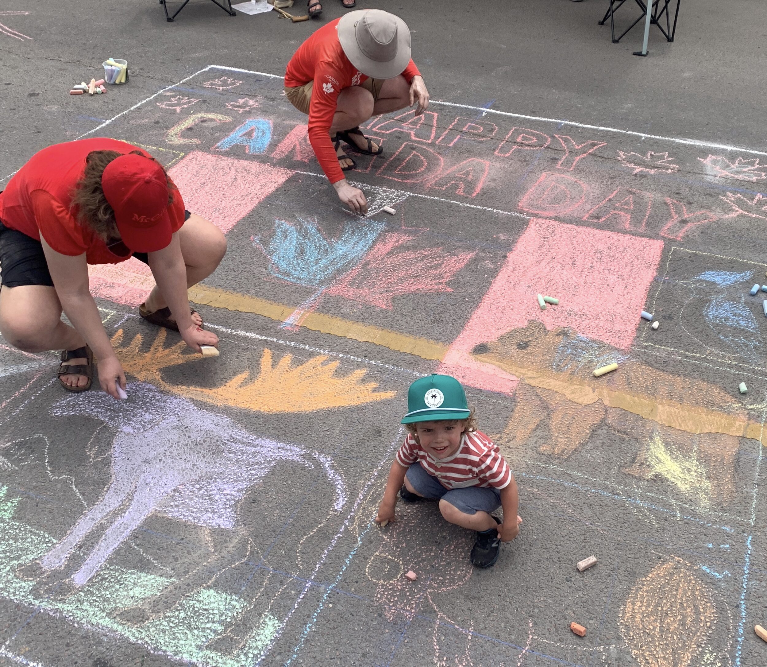 <p>Chalk rocked on Main Street during Canada Day. (Jason Parks/Gazette Staff)</p>
