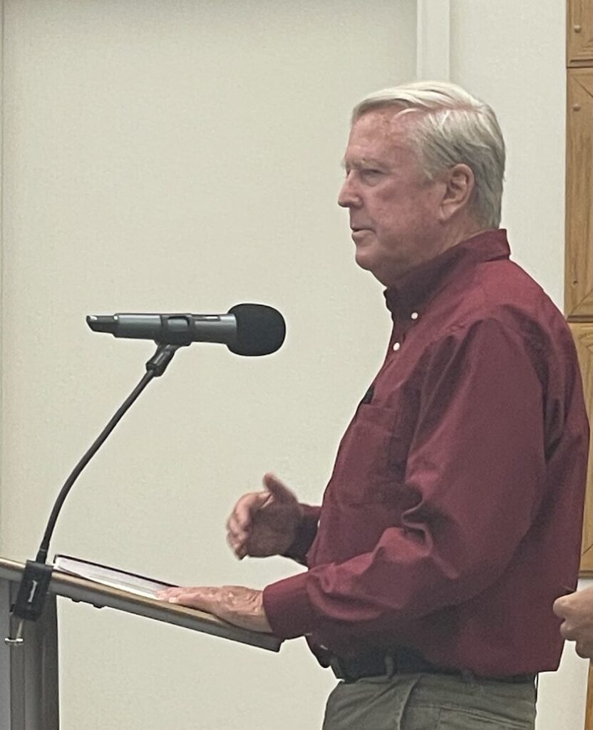 <p>Brian Hart gives a deputation to Council last month. </p>
