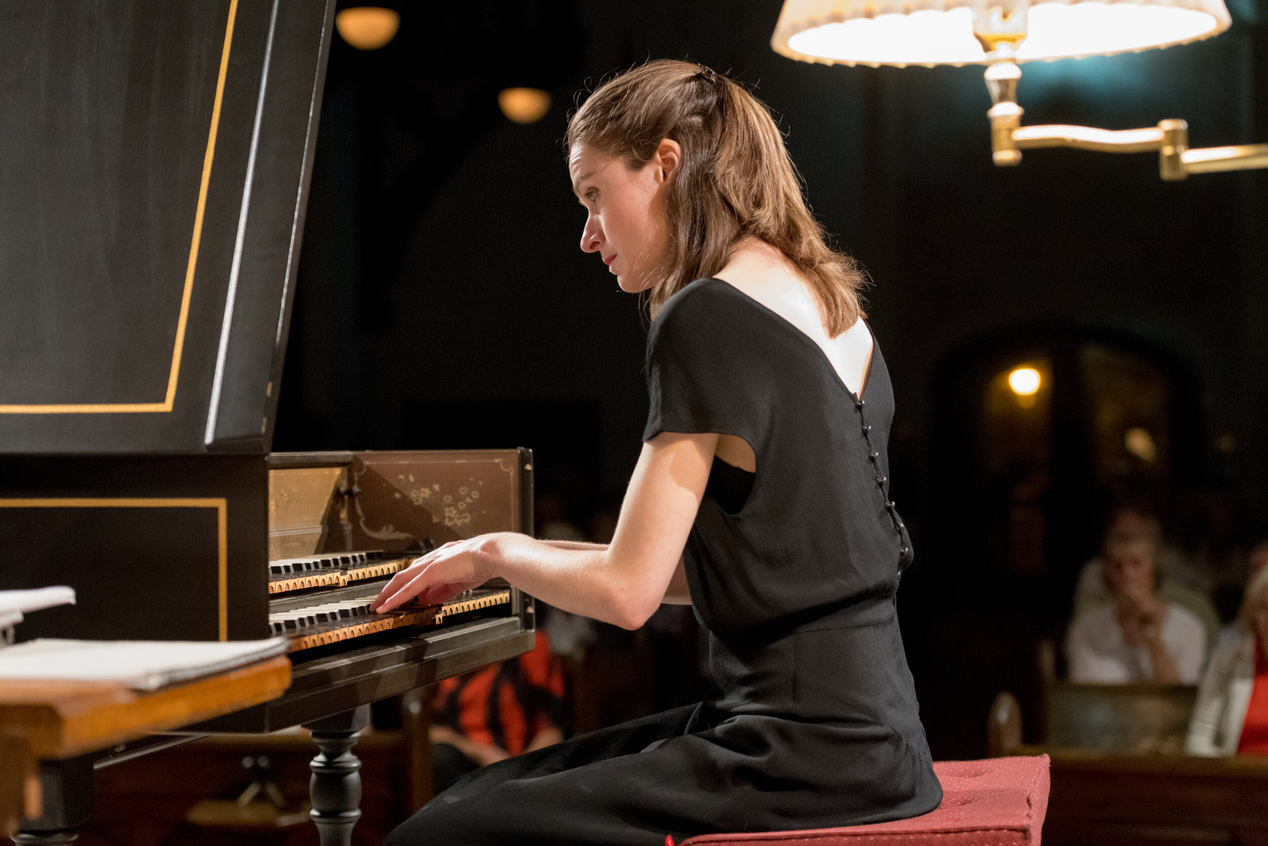 <p>Mélisande McNabney plays the harpsichord at St. Mary Magdalene, Picton (Photo: David Tugwood)</p>
