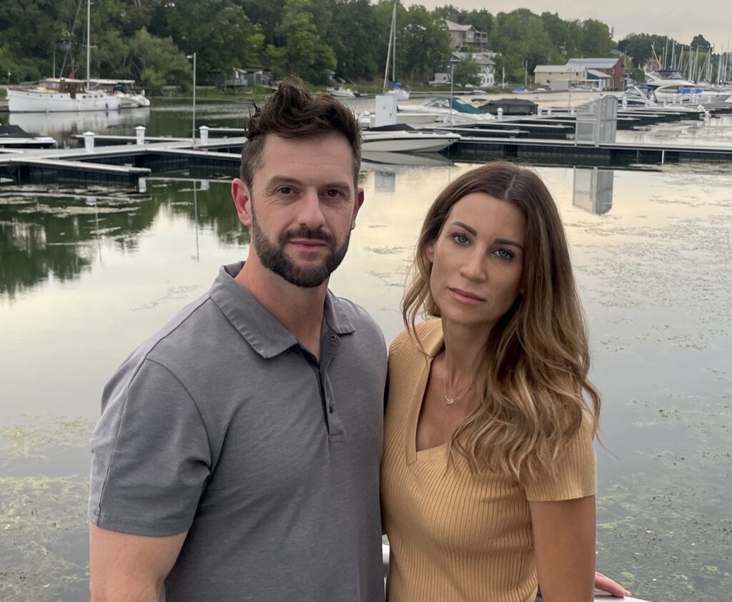 <p>CJ and Megan Thompson. (Jason Parks/Gazette Staff)</p>
