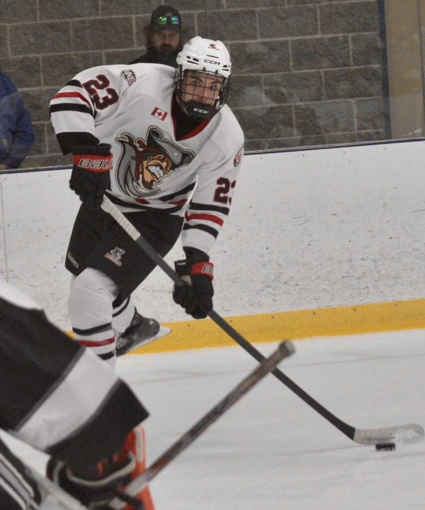 <p>Maddox Dwyer and the Picton Pirates picked up three of a possible four points to kick off the 2025-26 PJHL season. (Jason Parks/Gazette Staff)</p>
