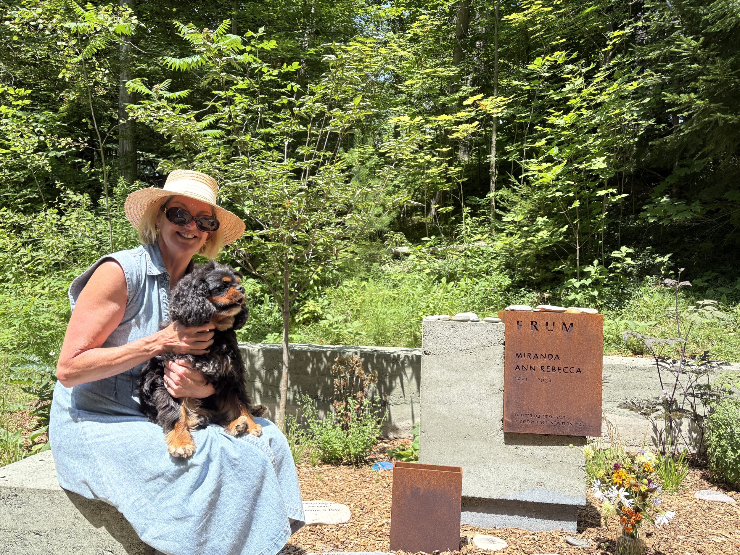 <p>Danielle Crittenden Frum and Ringo</p>
