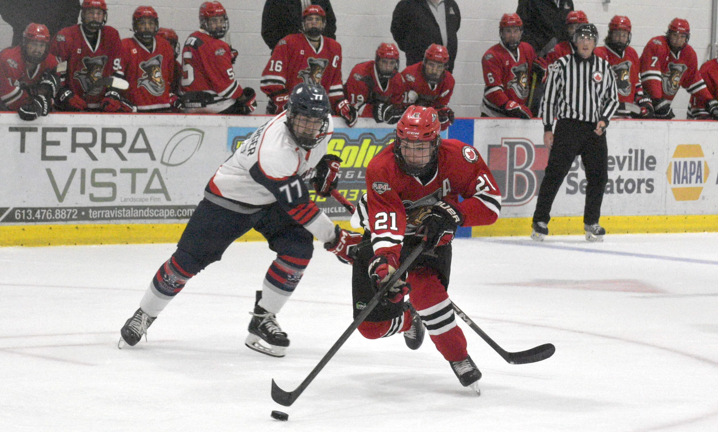 <p>Picton’s Luc Amat had two goals and two assists in two games this weekend. (Jason Parks/Gazette Staff)</p>
