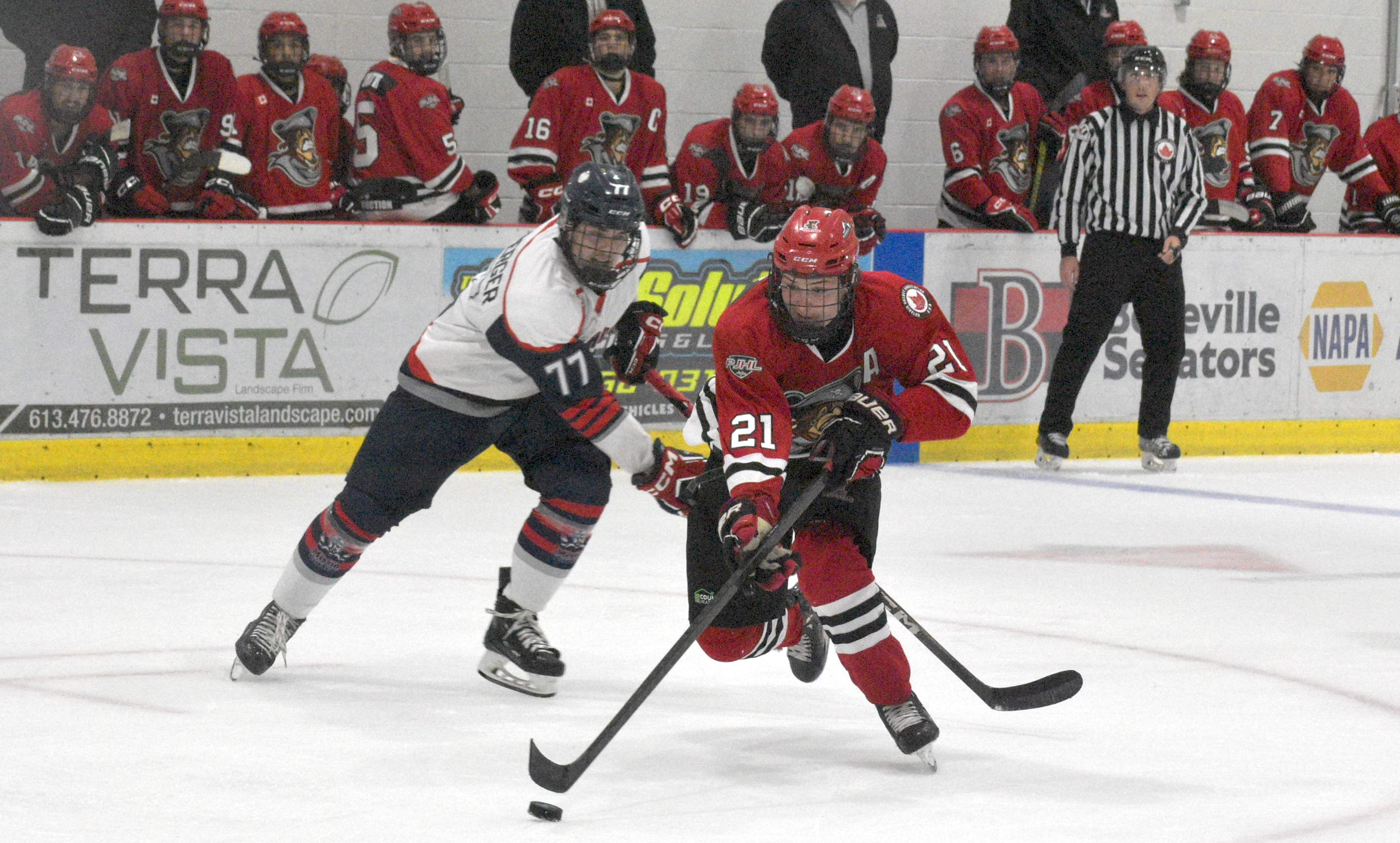 <p>Picton&#8217;s Luc Amat had two goals and two assists in two games this weekend. (Jason Parks/Gazette Staff)</p>
