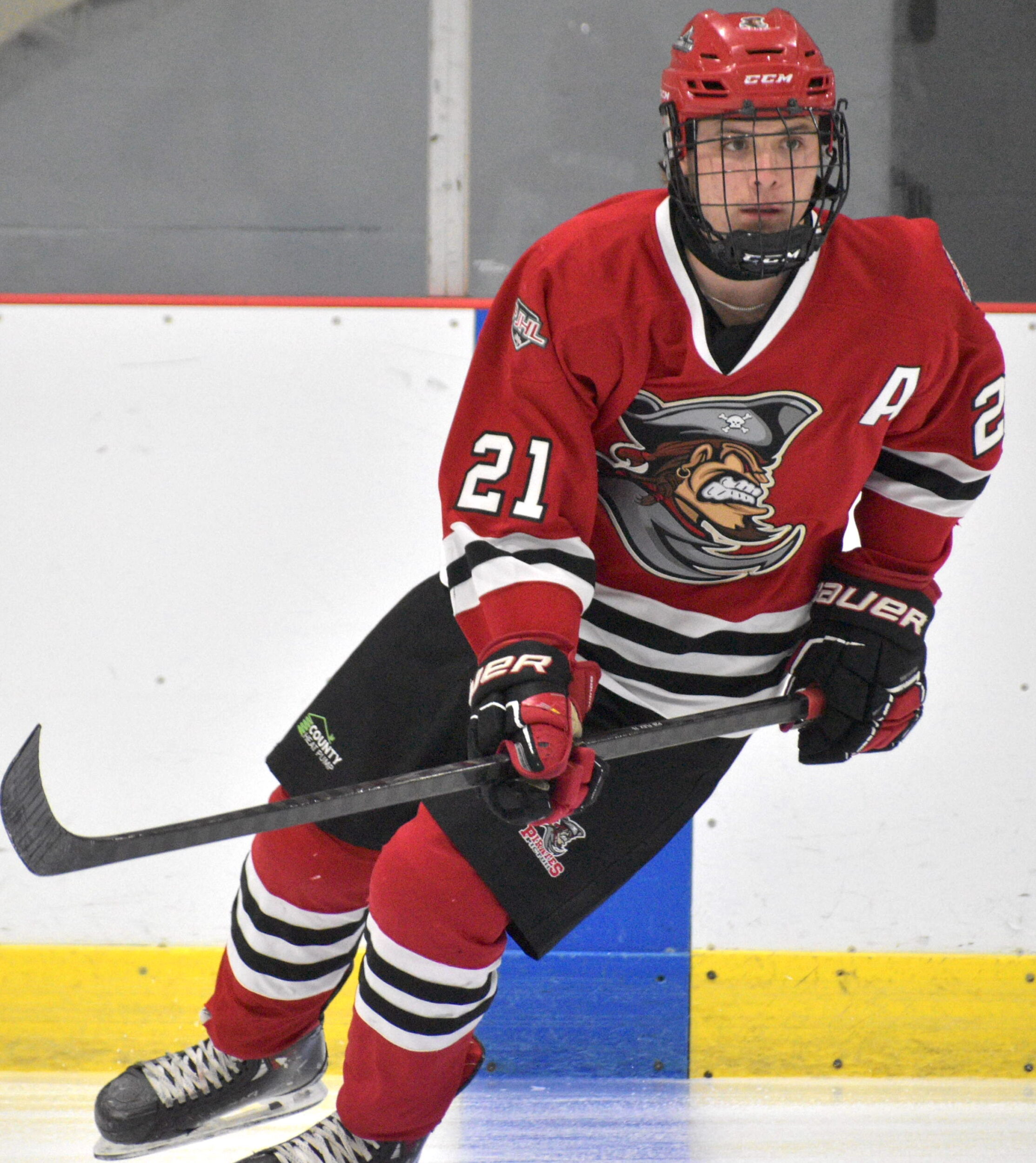 <p>Picton Pirate leading goal scorer Luc Amat had the shootout winner in Lakefield Tuesday night. (Jason Parks/Gazette Staff)</p>
