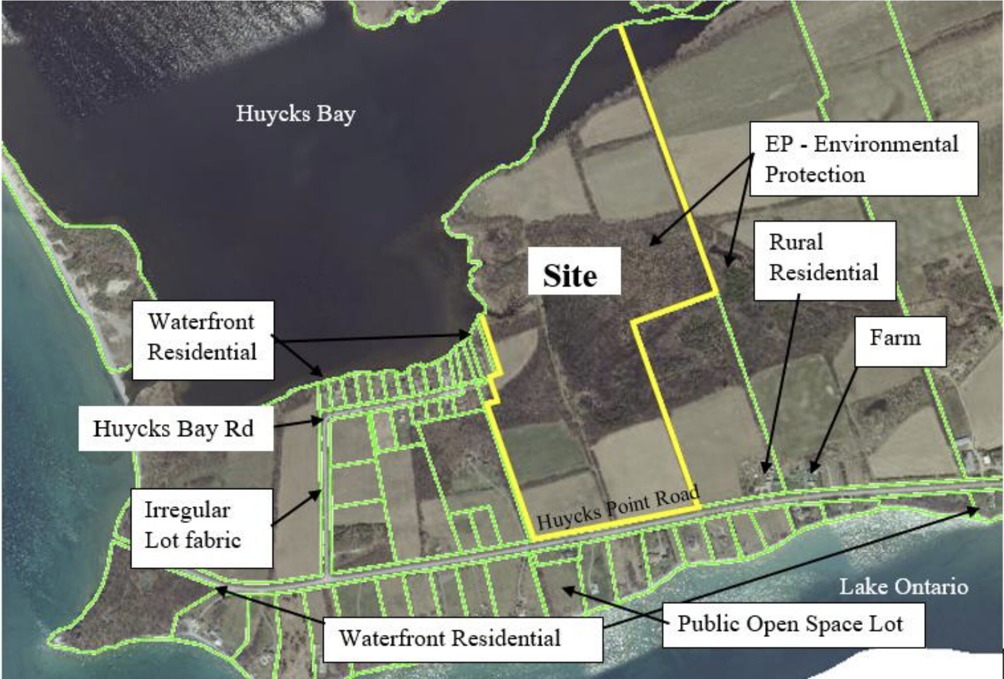 <p>Huycks Bay Estates Site in context (Photo Supplied)</p>
