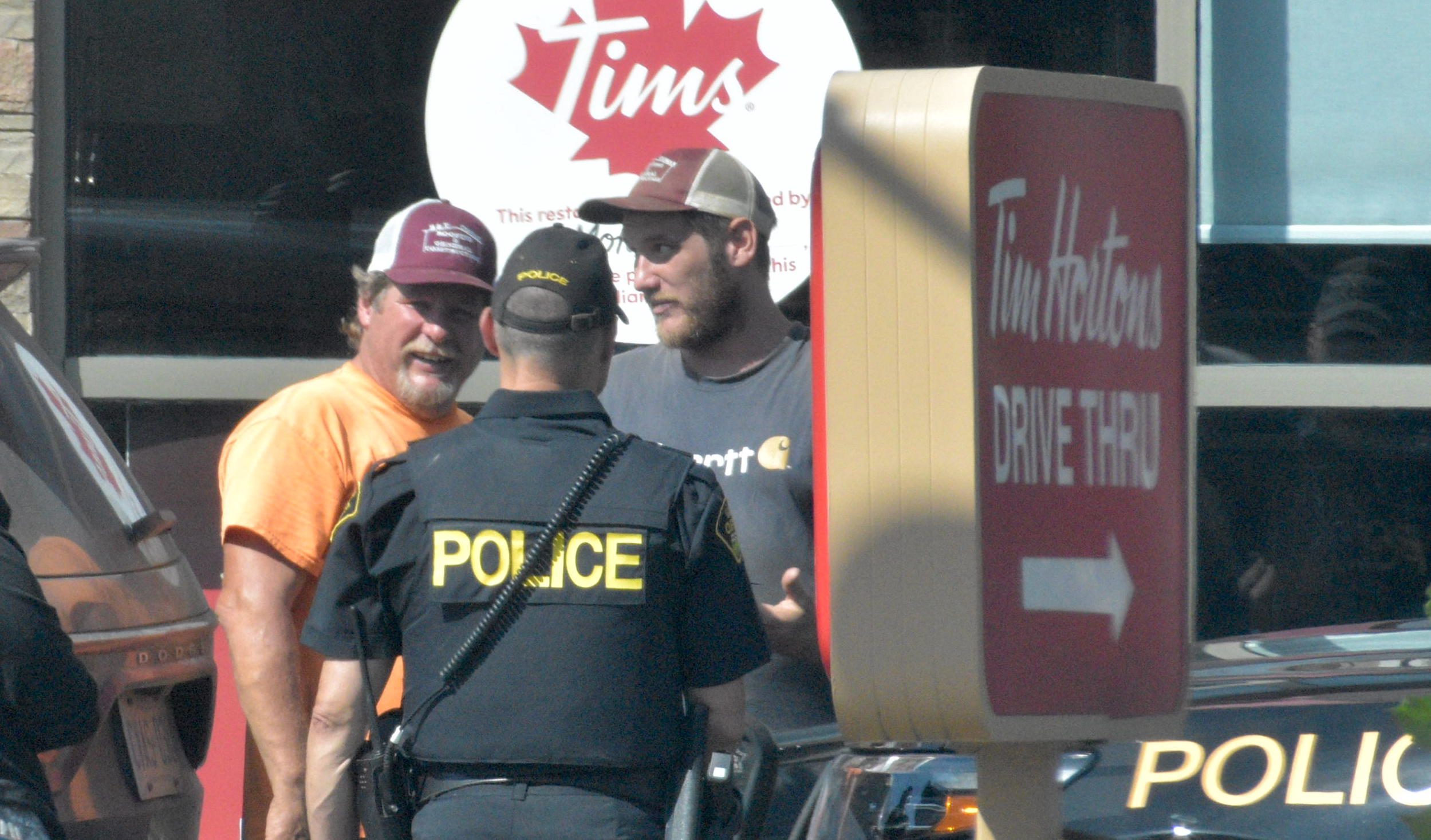 <p>Prince Edward OPP have been a regular presence at the Picton Tim Hortons. (Jason Parks/Gazette Staff)</p>
