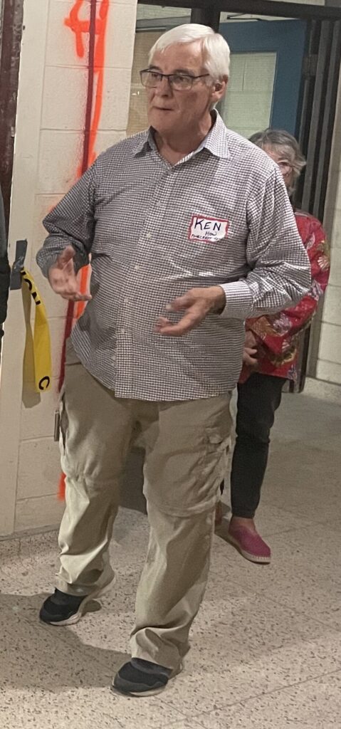 <p>Ken How, Pinecrest Project Facilitator on site (Photo: Eleanor Zichy)</p>
