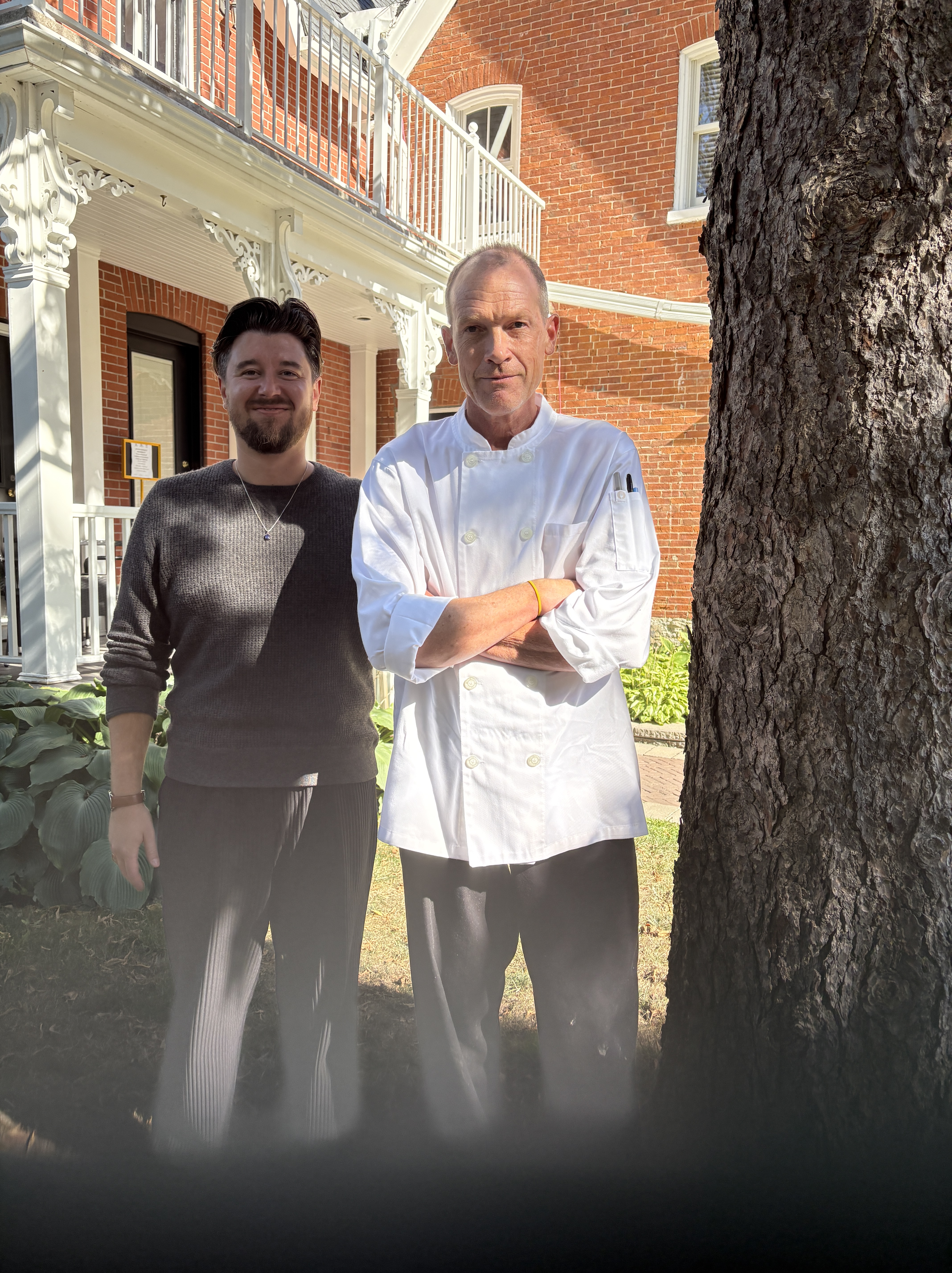 <p>Jordan Martin de Rosales and Chef Michael Sullivan (Photo: Karen Valihora / Gazette Staff)</p>
