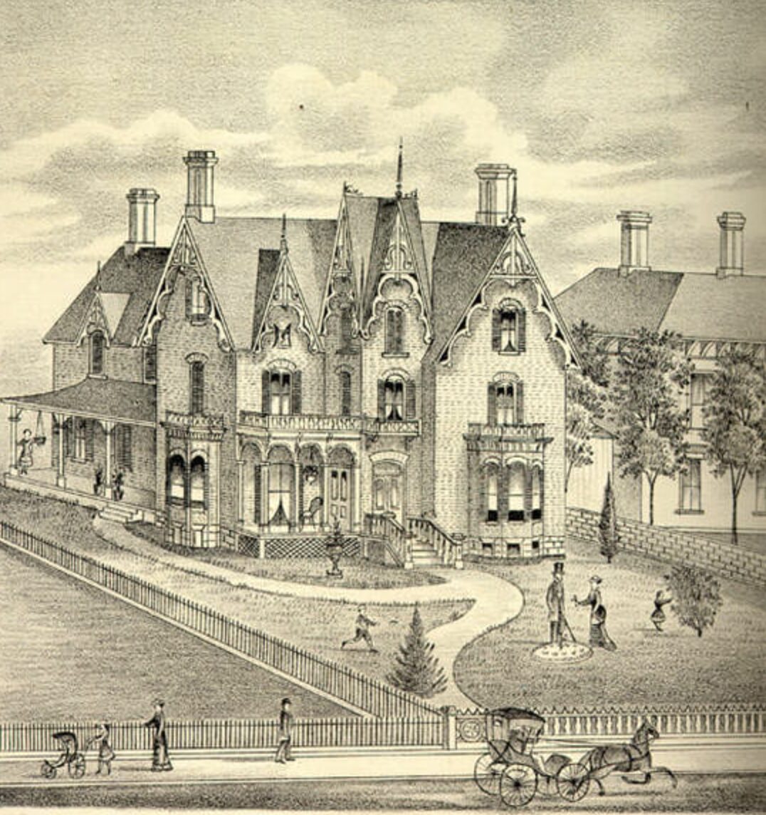 <p>Merrill House in an 1878 drawing by its architect and master builder.</p>
