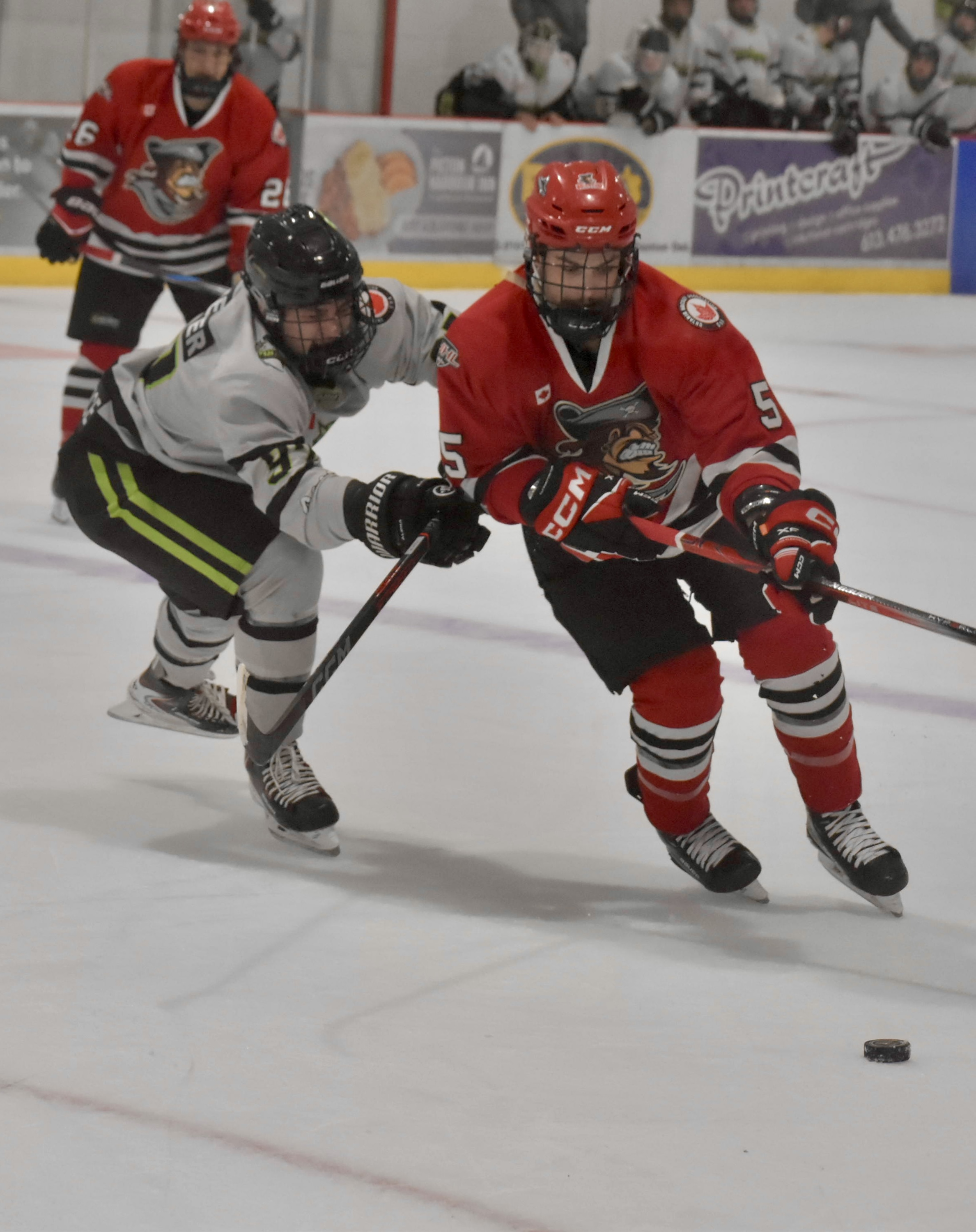 <p>Pirates forward Ben Smith’s first goal of the season was the eventual game winning tally in Picton’s 5-1 win over visiting Trent Hills Thursday night. (Jason Parks/Gazette Staff)</p>