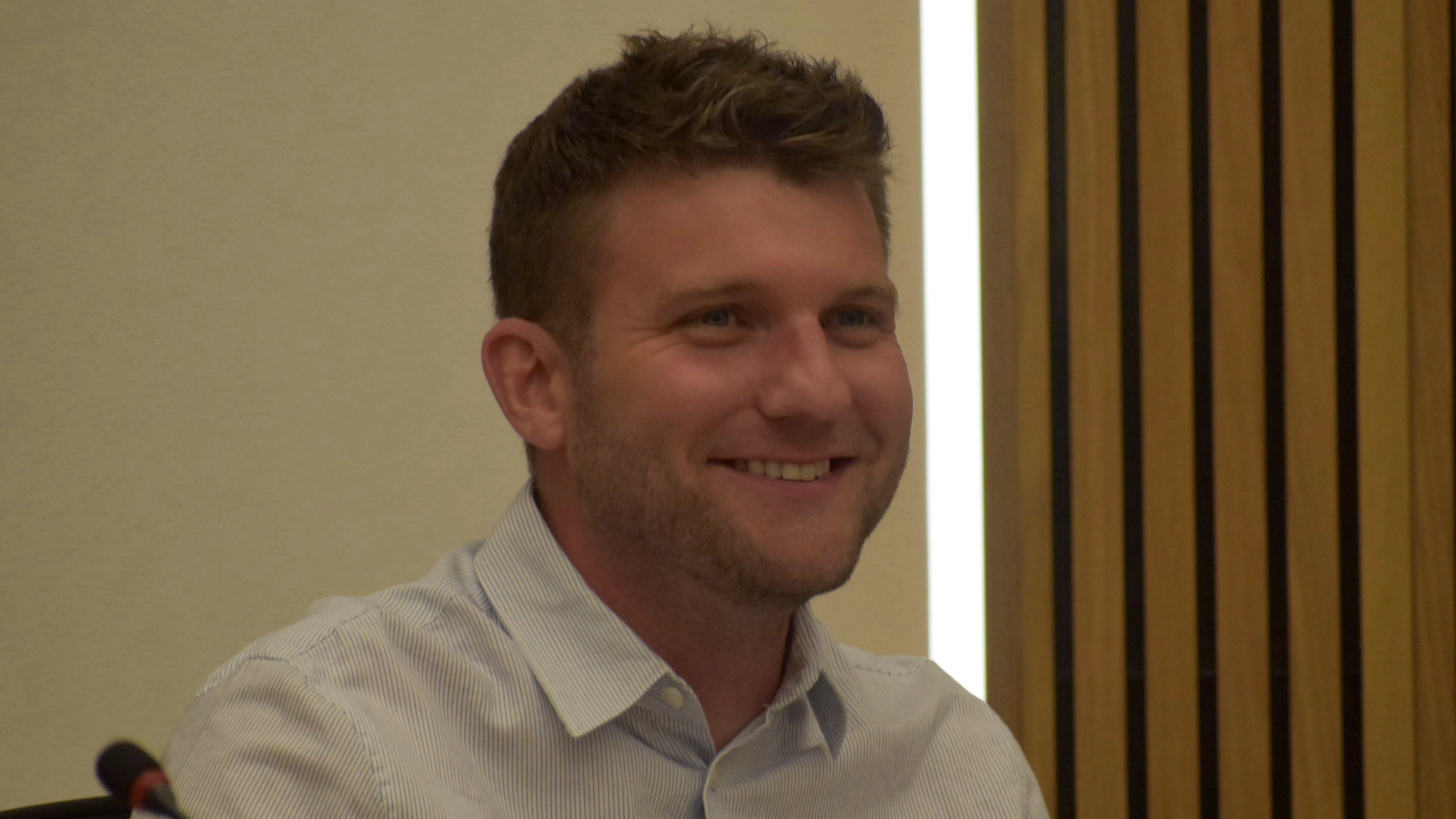 <p>Councillor Corey Engelsdorfer. (Jason Parks/Gazette Staff)</p>
