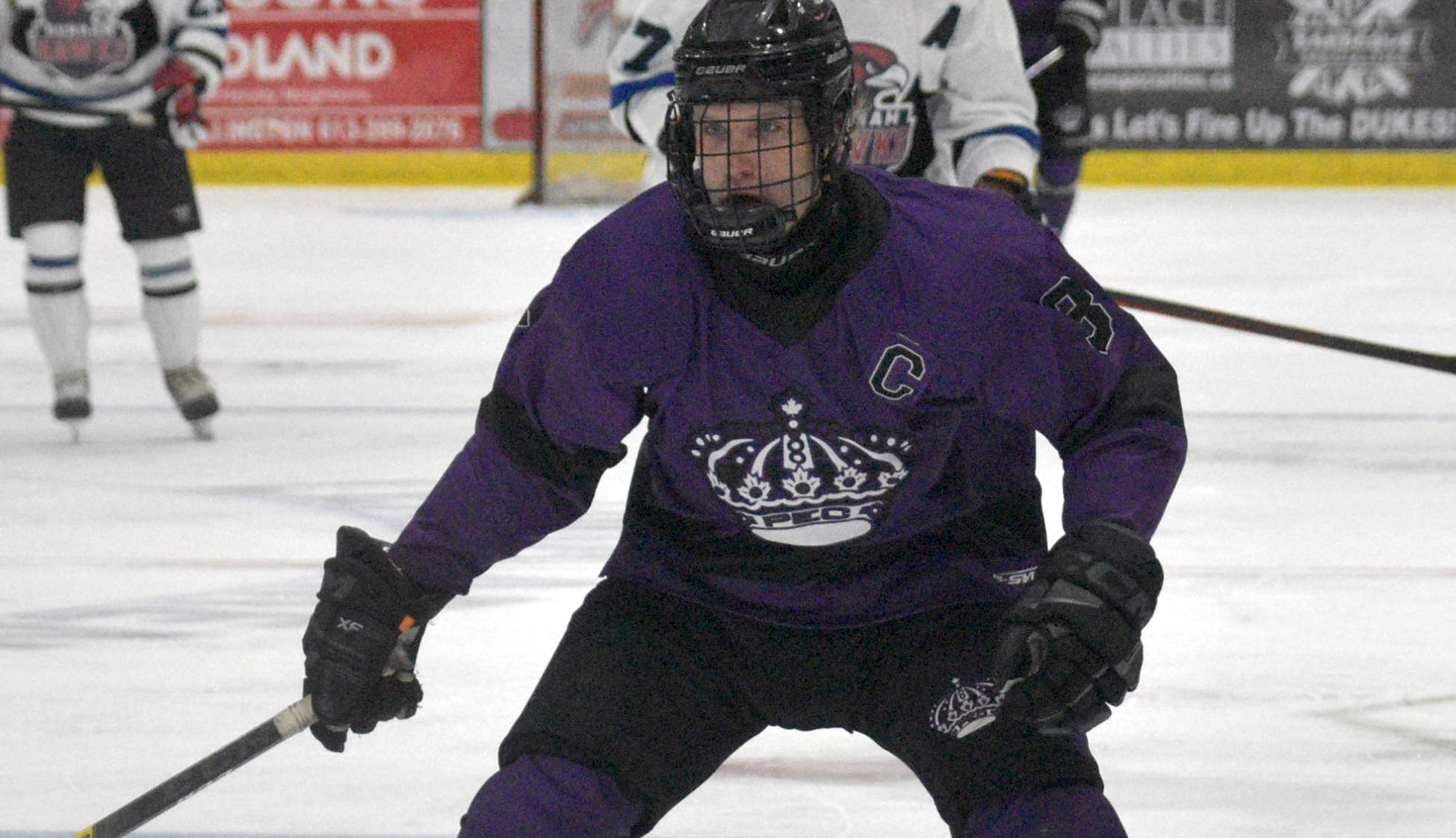 <p>County Royals captain Calvin Wojtaszak had three assists in his team’s 8-4 setback in Tweed Sunday. (Jason Parks/Gazette Staff)</p>
